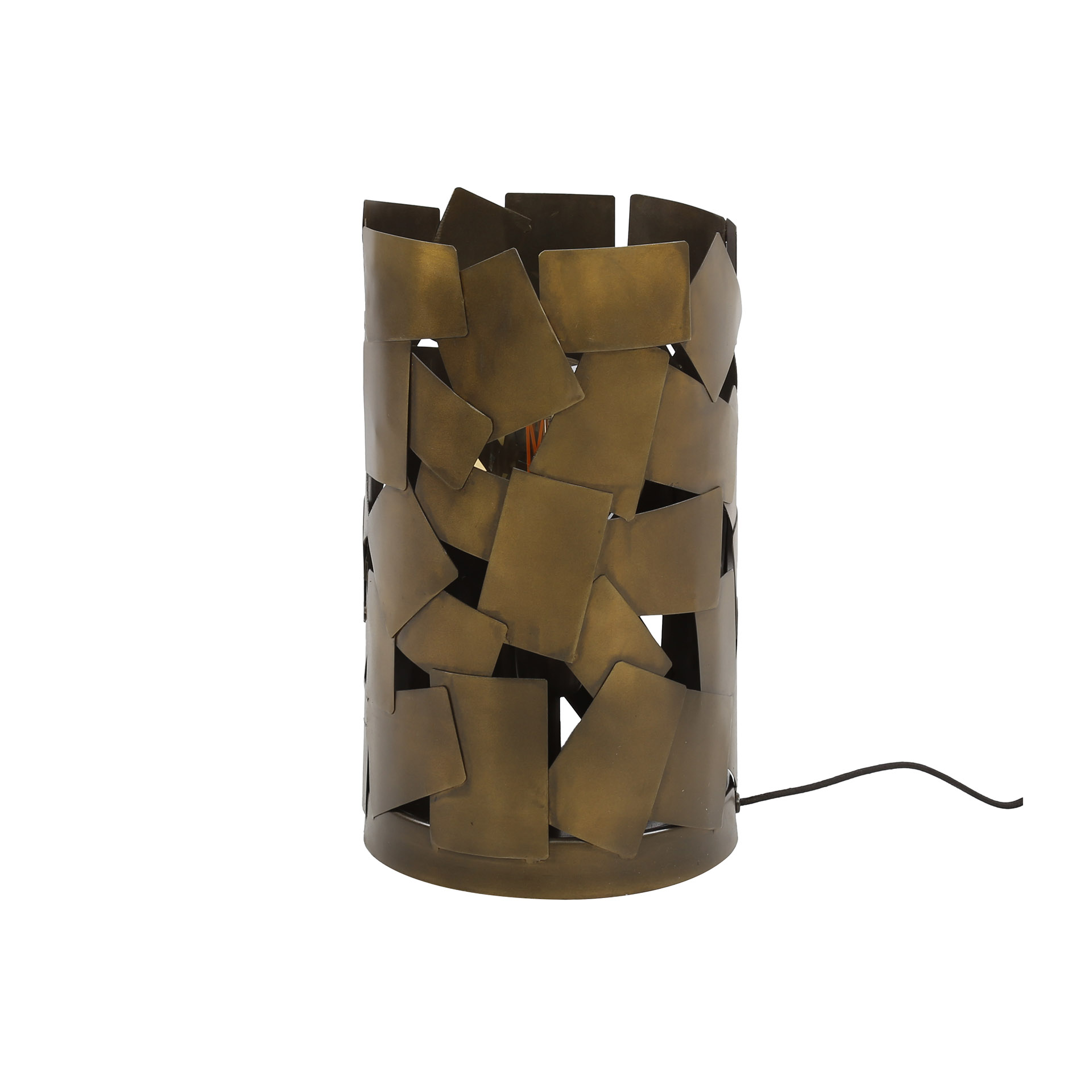 Tafellamp Patch Cylinder kleur Brons Antiek - Afbeelding 3