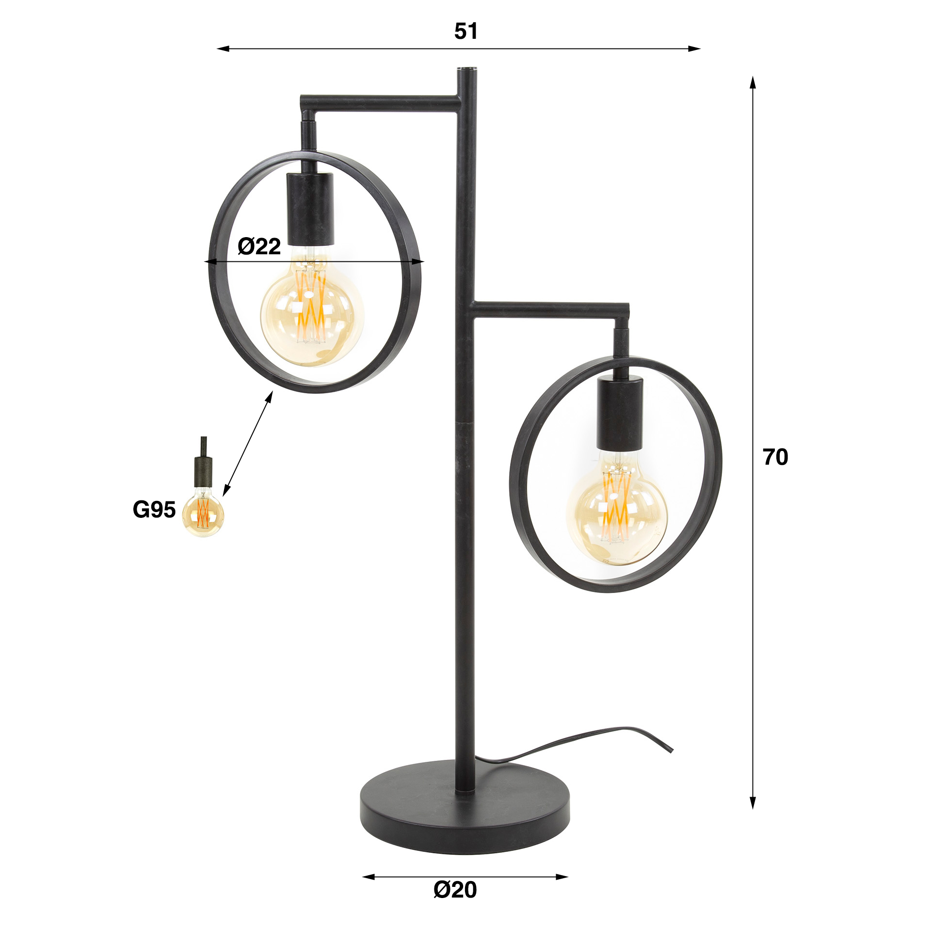 Tafellamp Ring 2L - Afbeelding 4