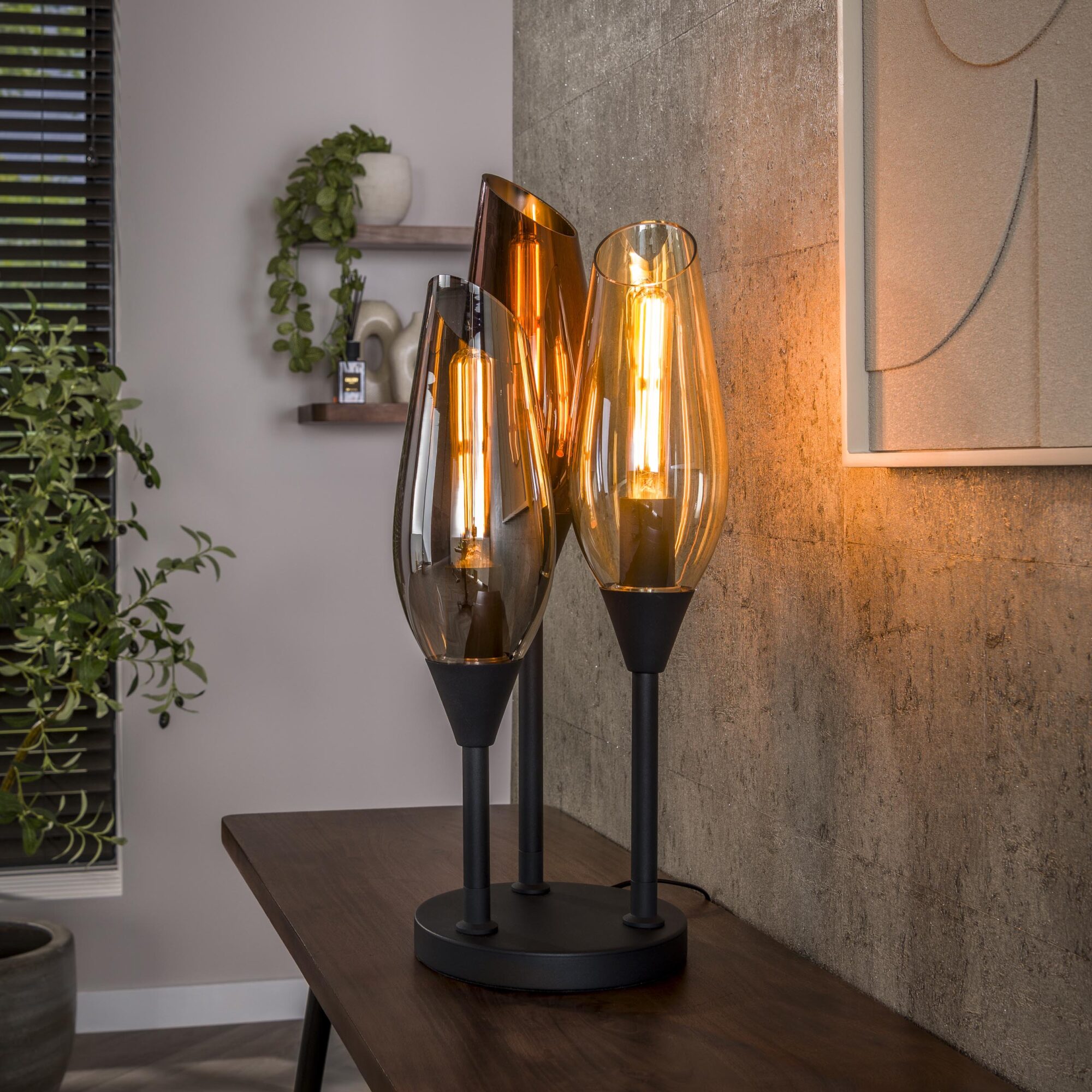 Tafellamp Cocoon 3-lichts - Zwart