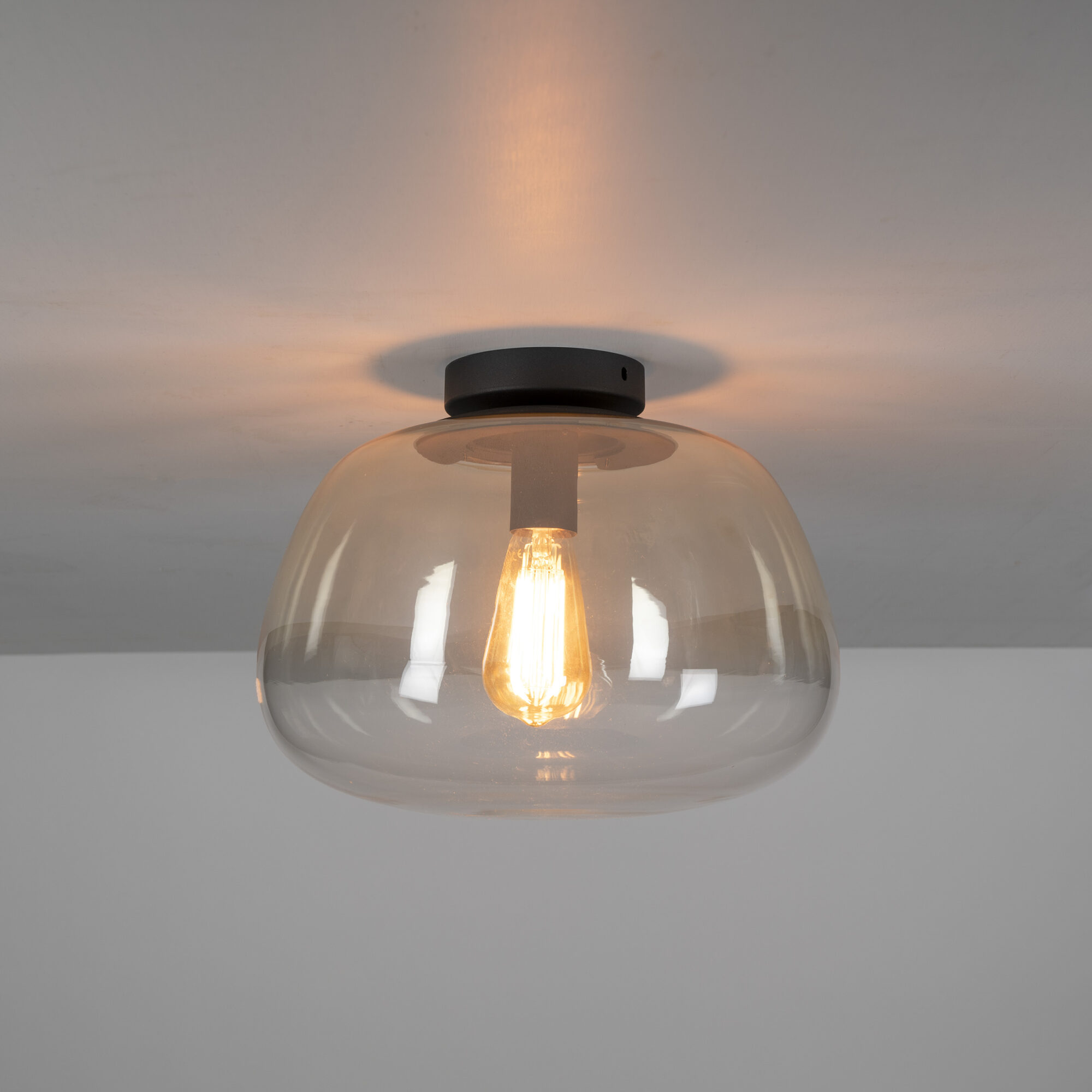 Plafondlamp Pulse Shaded 1-lichts - Amber glas