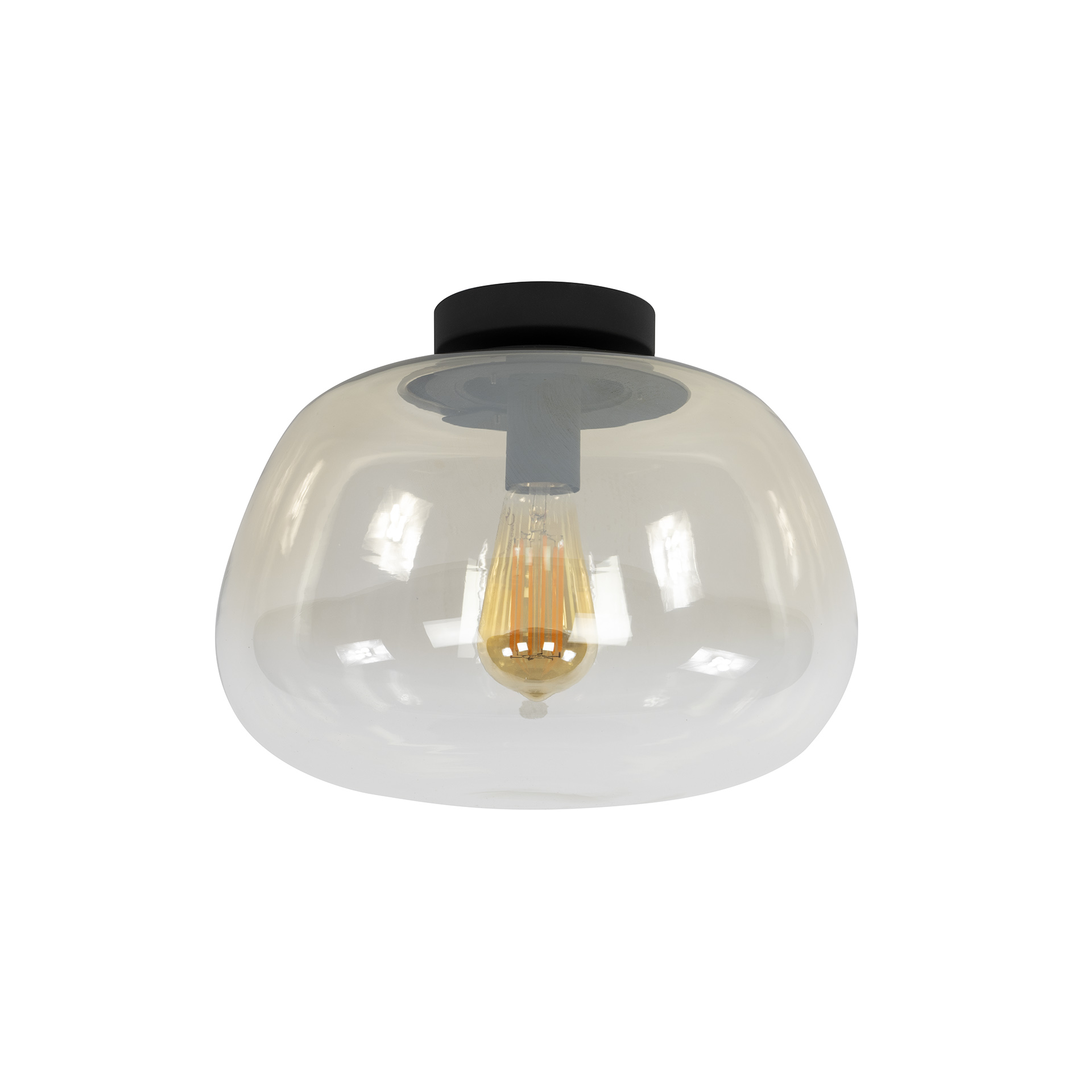 Plafondlamp Pulse Shaded 1-lichts - Amber glas - Afbeelding 2