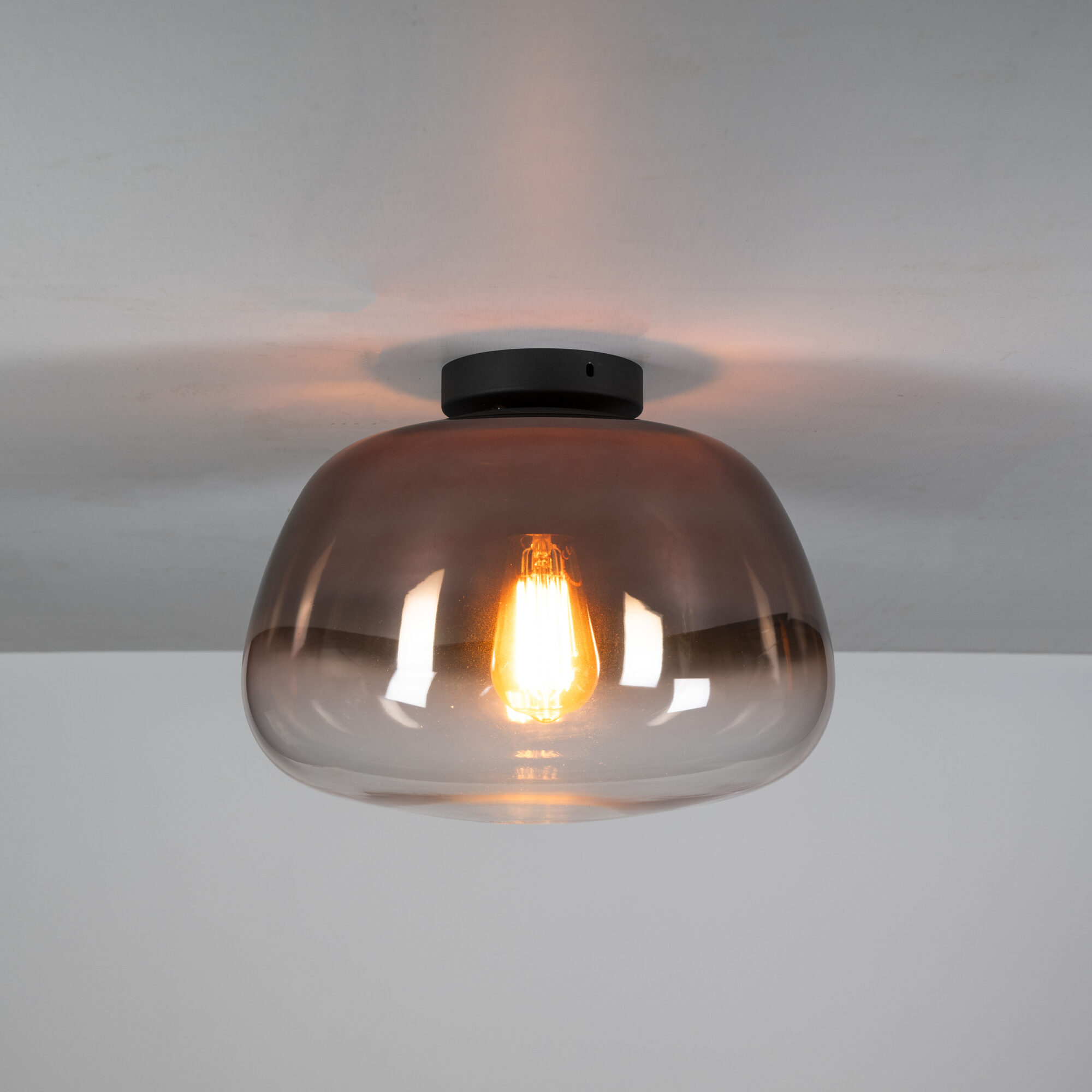 Plafondlamp Pulse Shaded 1-lichts - Koper glas