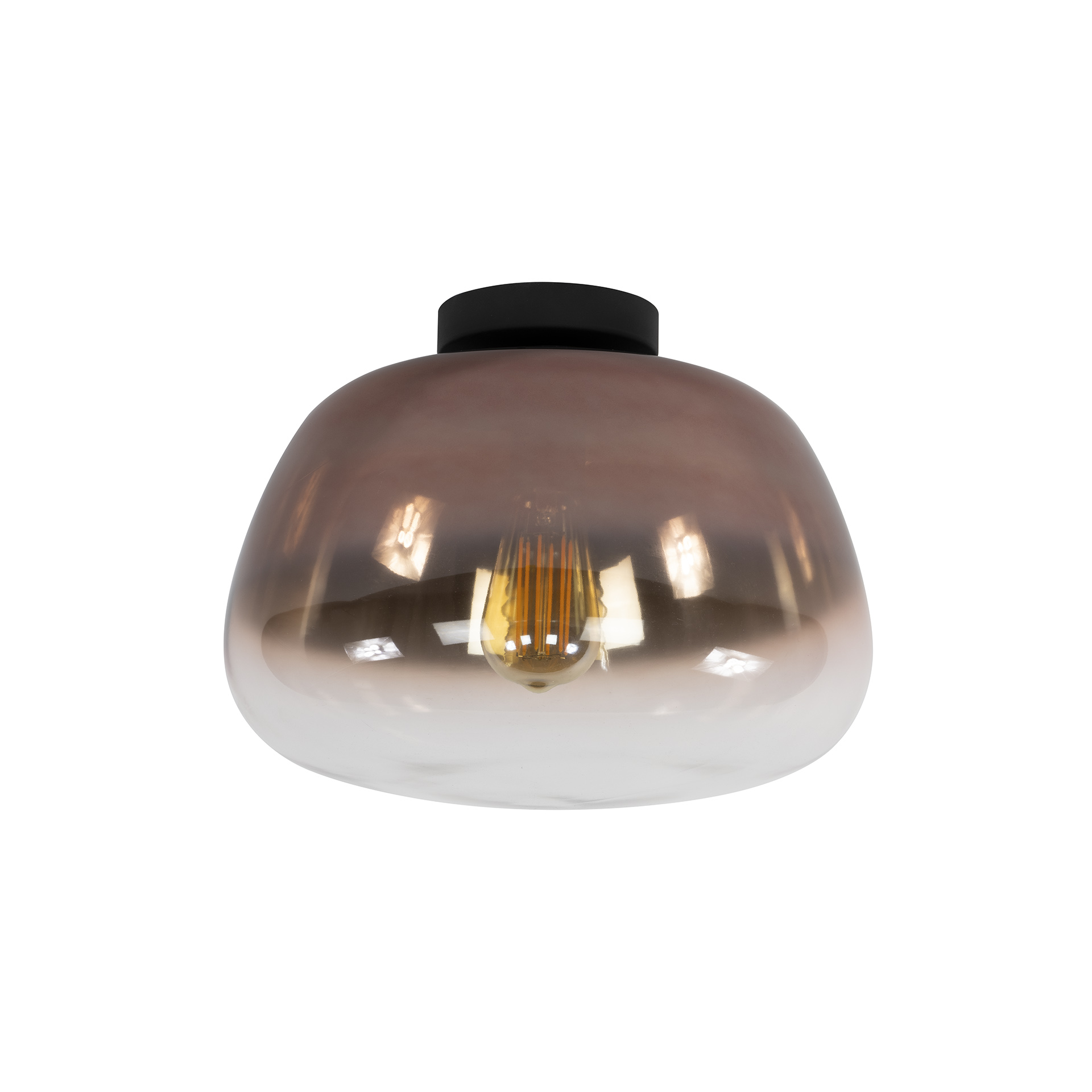 Plafondlamp Pulse Shaded 1-lichts - Koper glas - Afbeelding 2