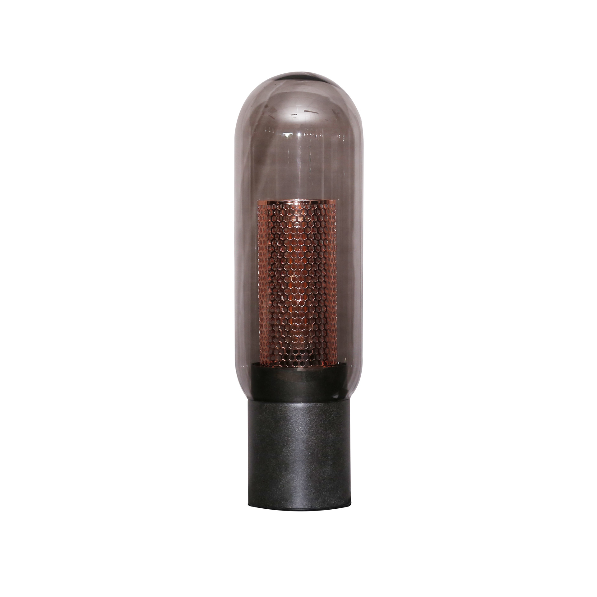 Tafellamp Smoke Glas - Geperforeerd Staal - Afbeelding 5