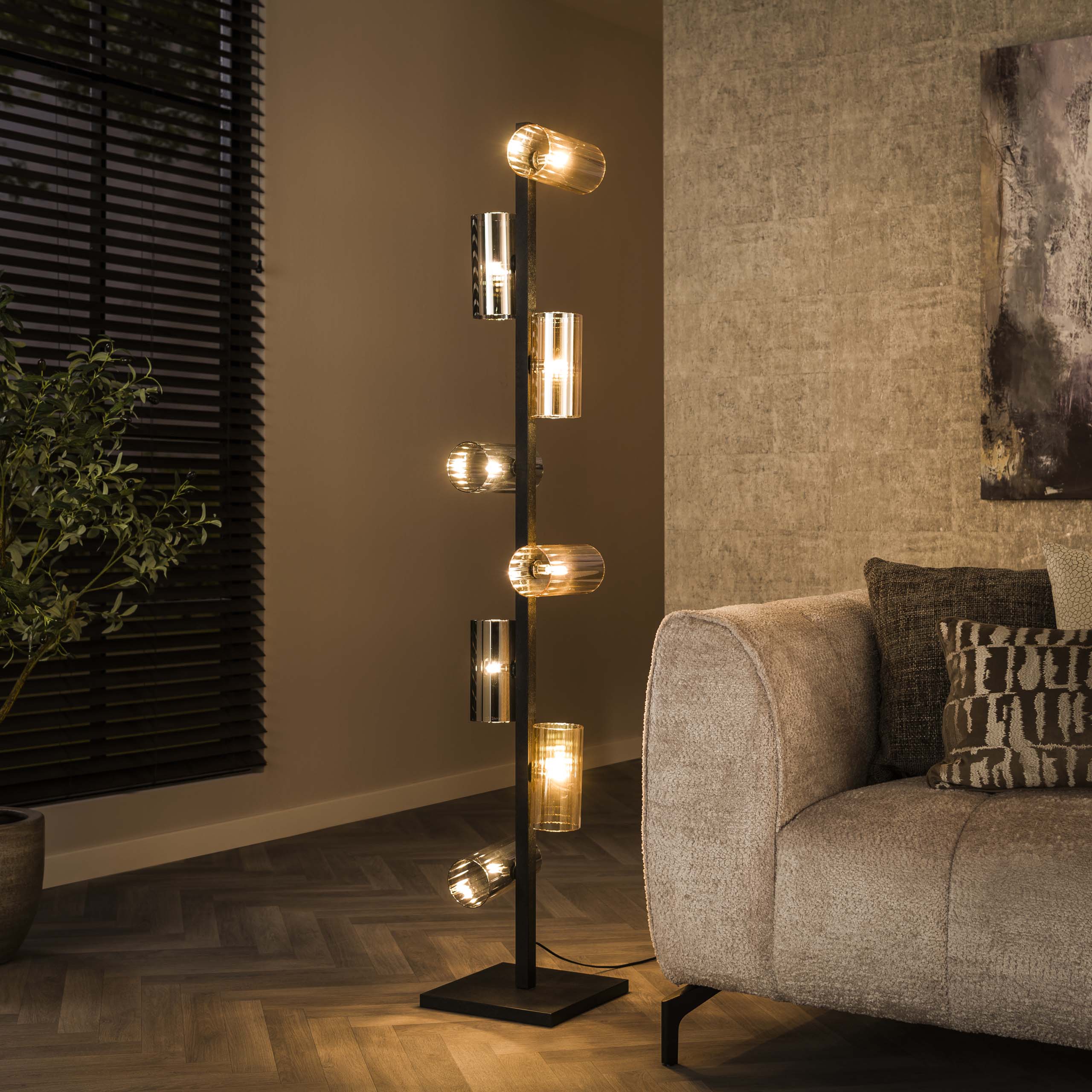 Vloerlamp Ice Thee 8-lamps Mixed glas - Afbeelding 3