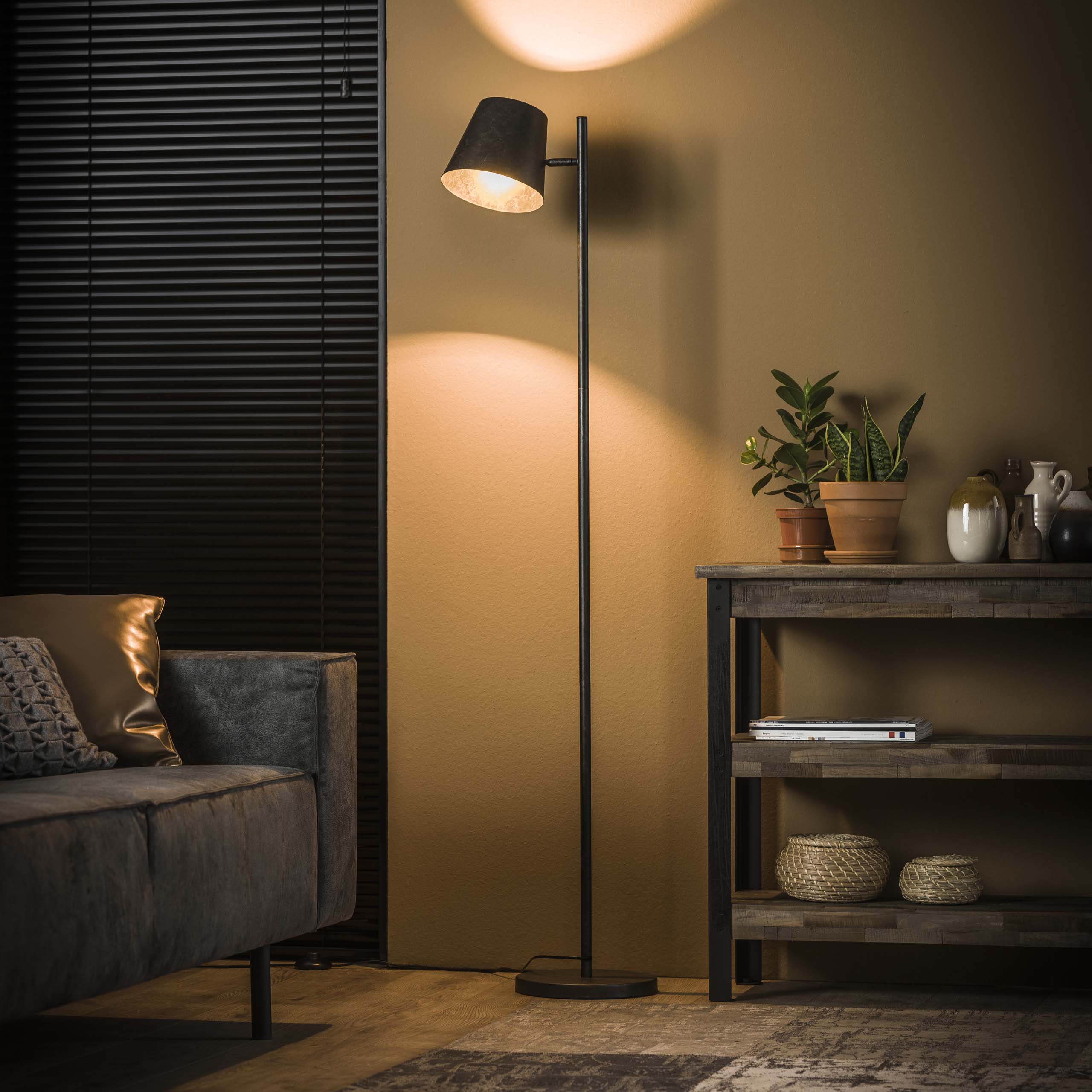 Vloerlamp Flex met verstelbare kap - 157 cm