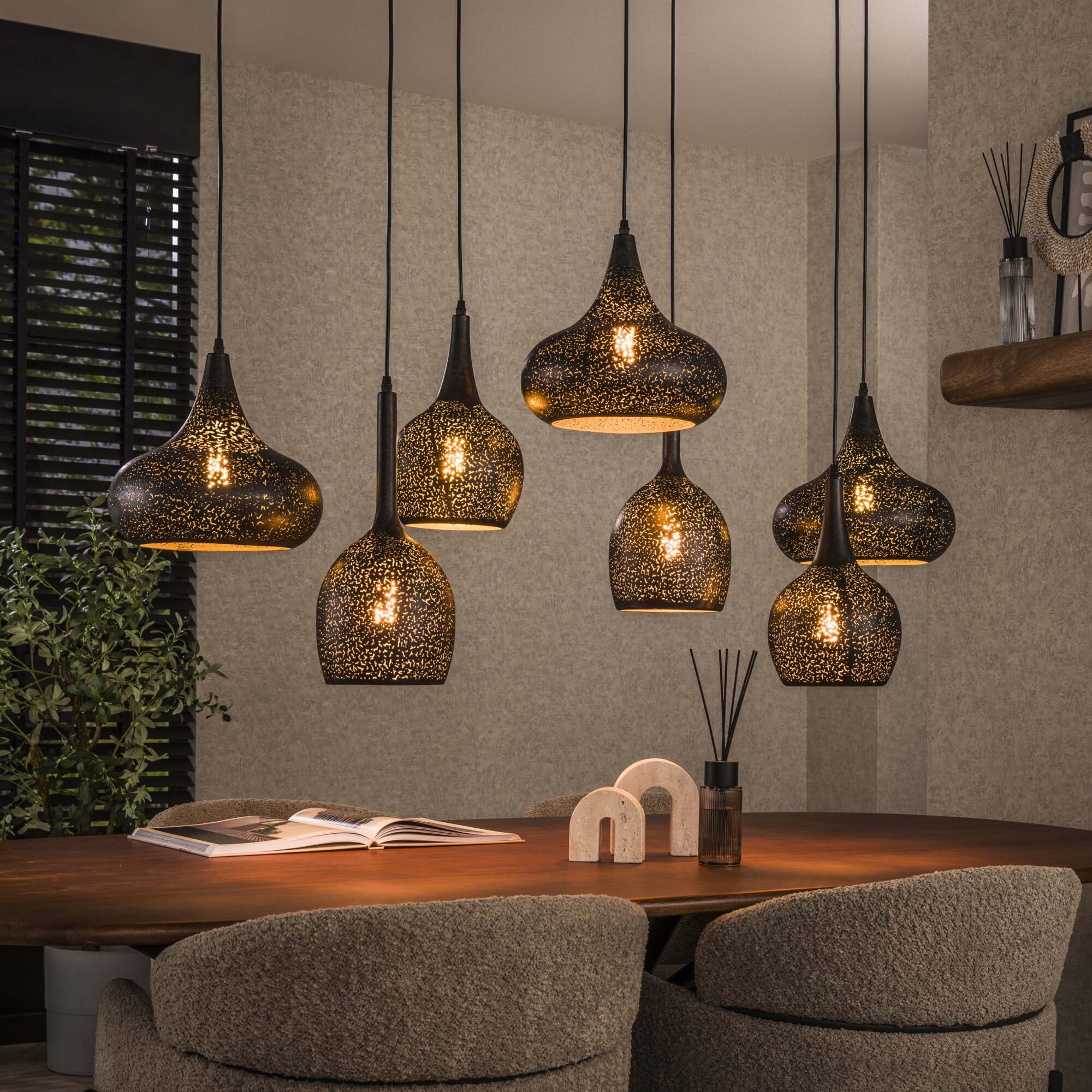 Hanglamp Zip Mix - 4+3 Lampen