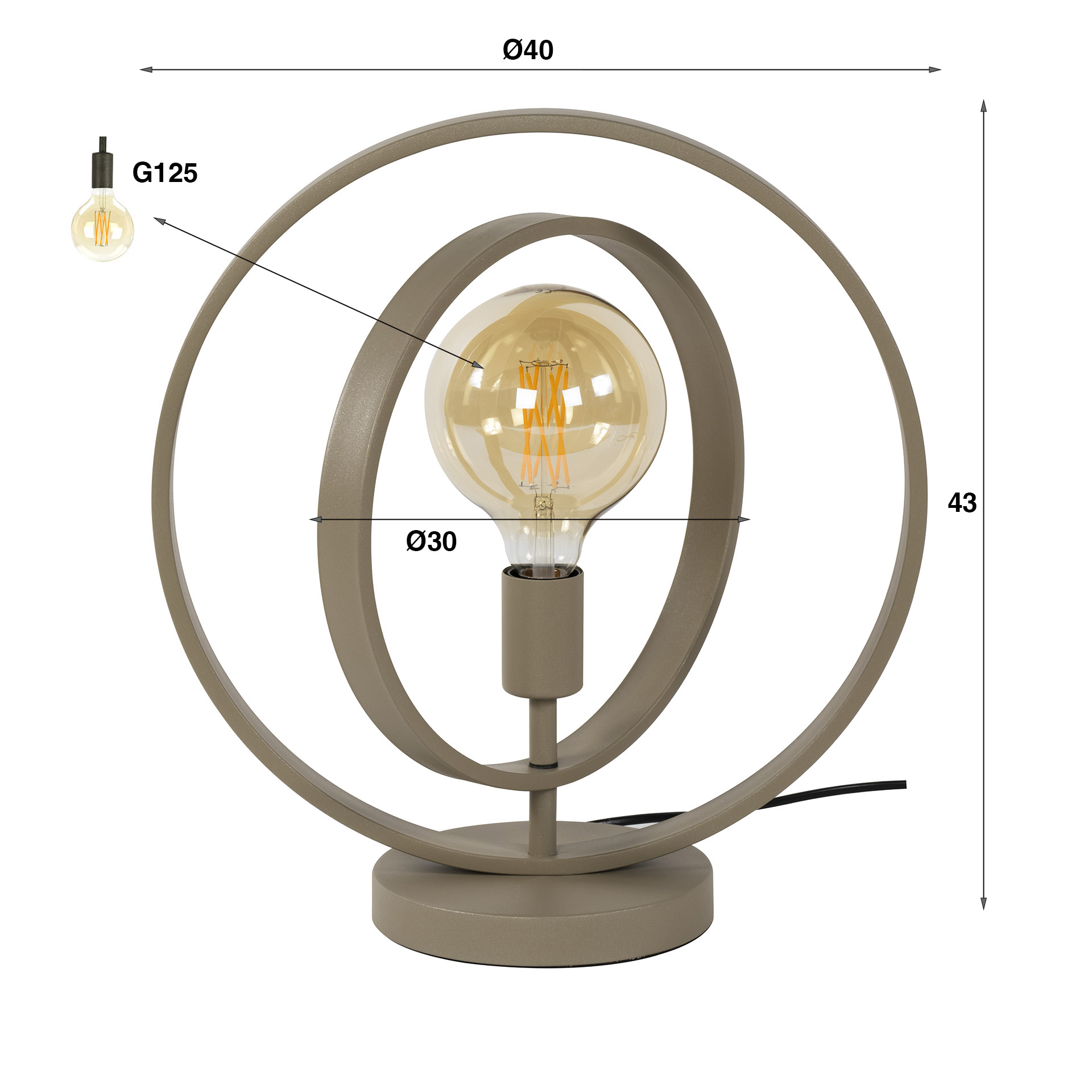 Tafellamp Turn Around - 1 lamp - Beige - Afbeelding 4