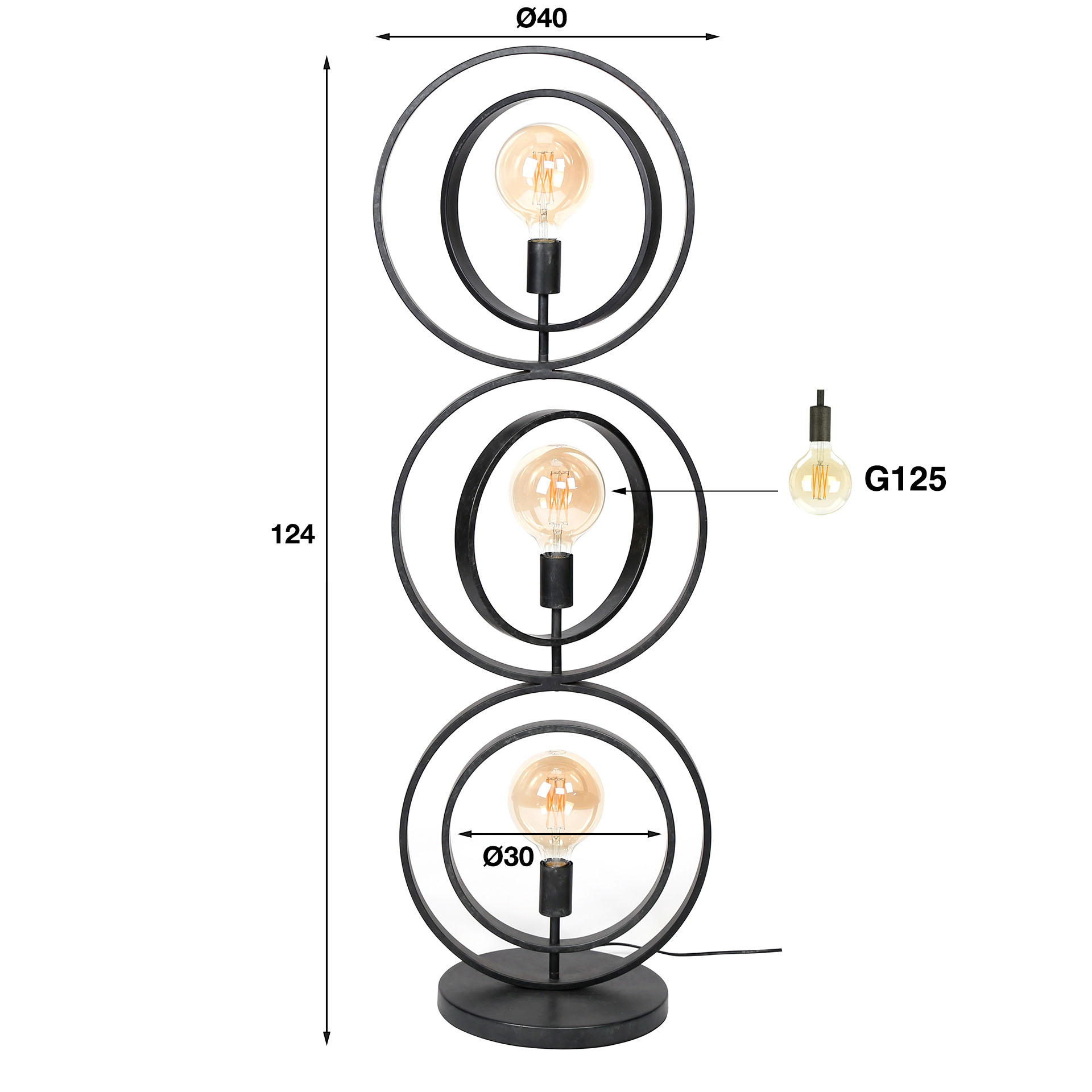 Vloerlamp Turn Around - 3 lampen - Afbeelding 8