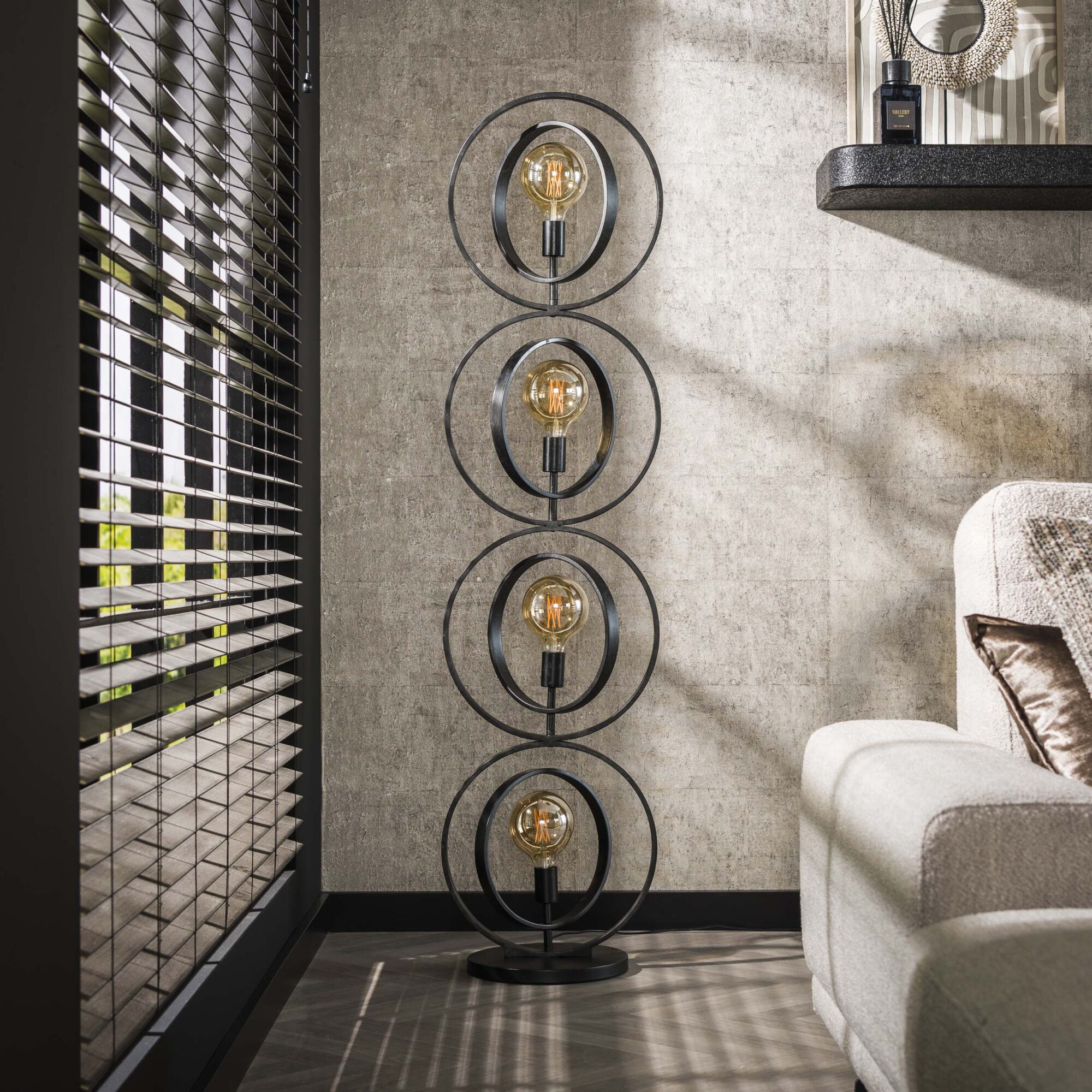 Vloerlamp Turn Around 163cm hoog kleur Charcoal - Afbeelding 2