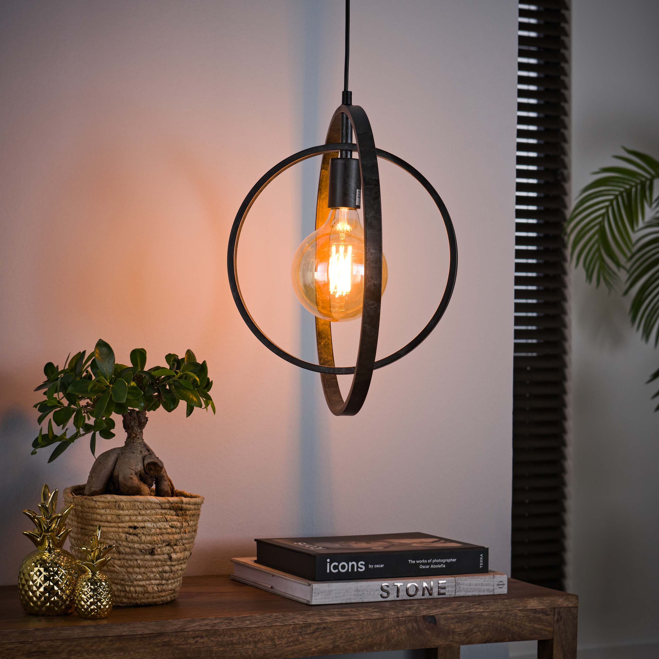 Hanglamp Turn Around - 1 lamp - Charcoal