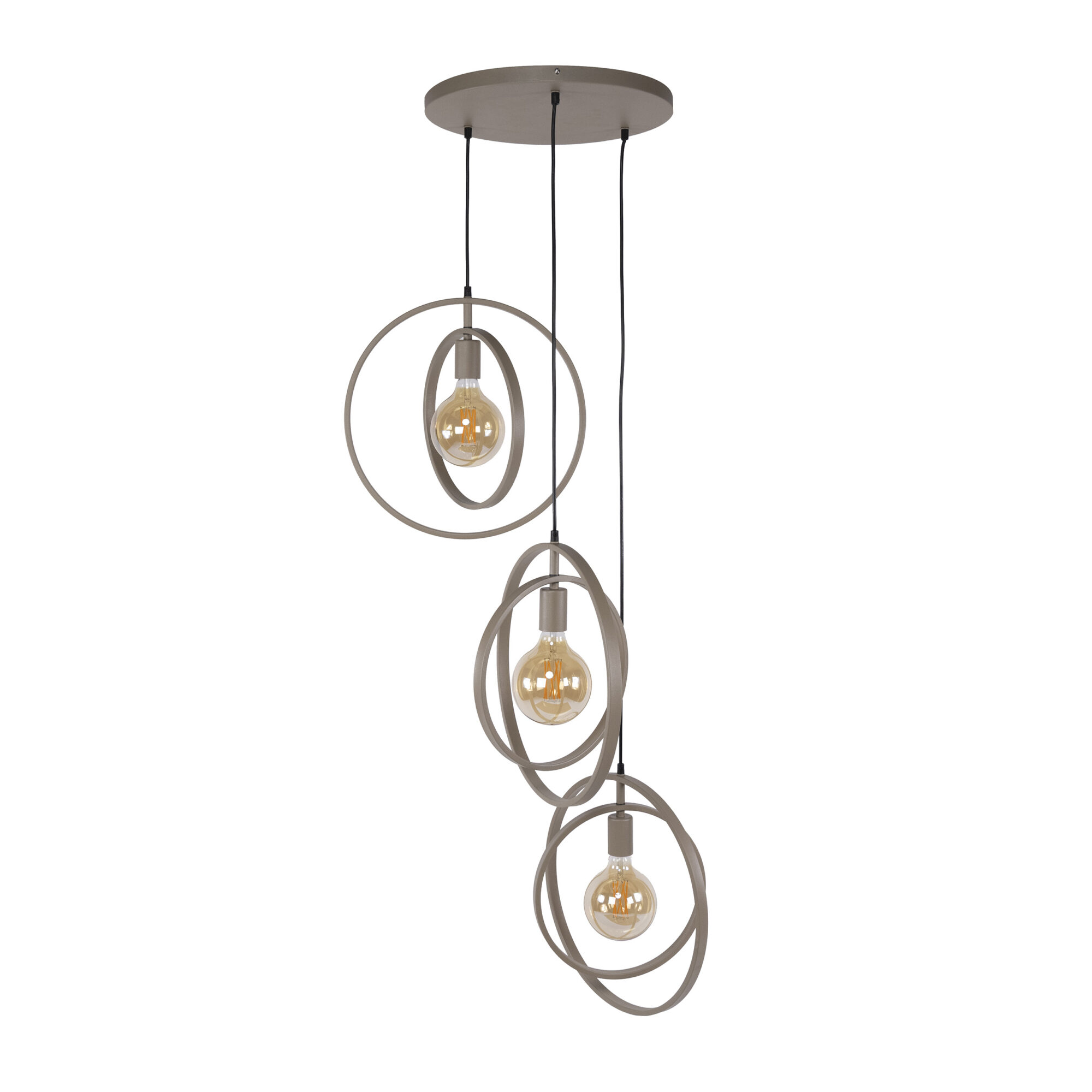 Hanglamp Turn Around Getrapt - 3 lampen - Beige - Afbeelding 6