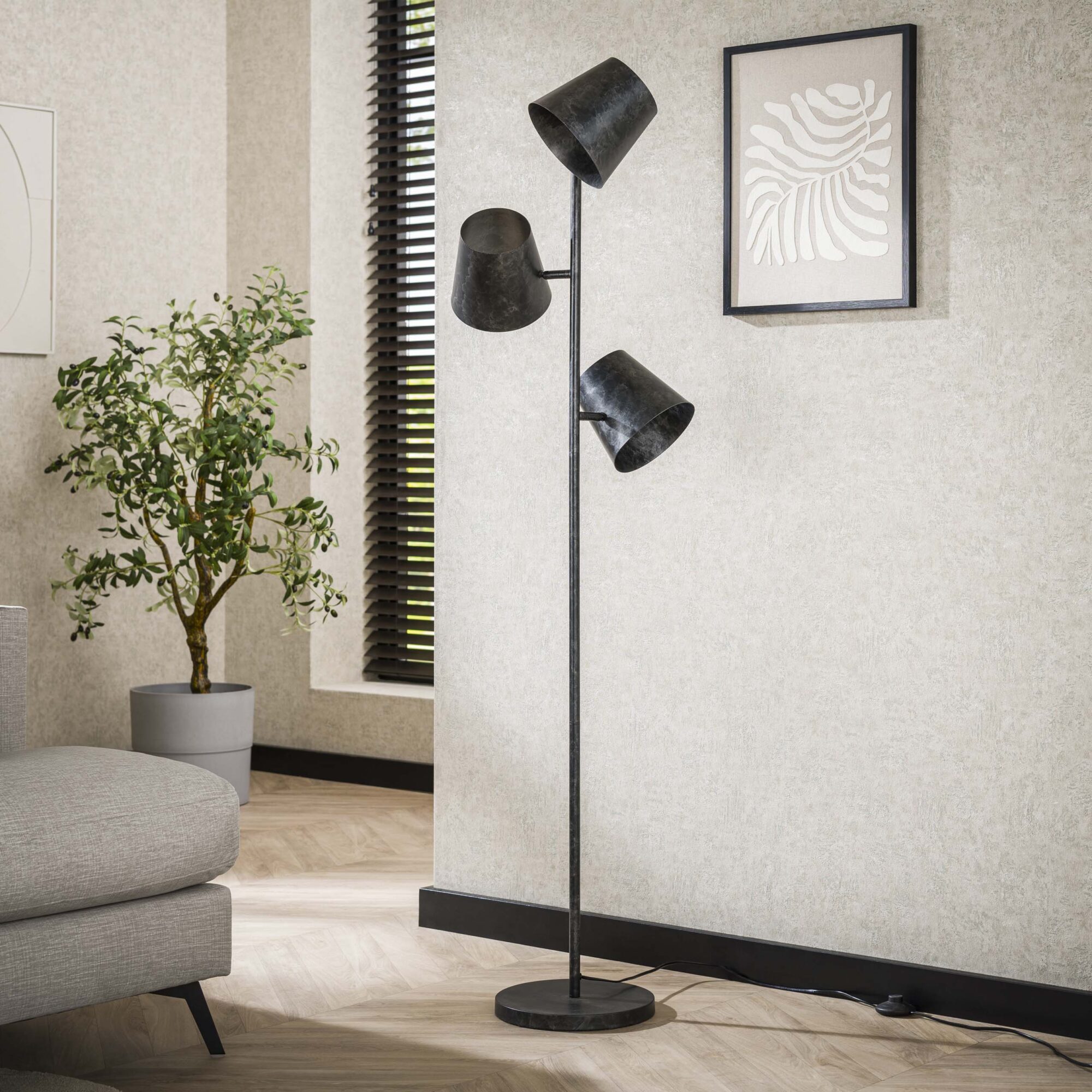 Vloerlamp Kinetic - 3 lampen - Afbeelding 2