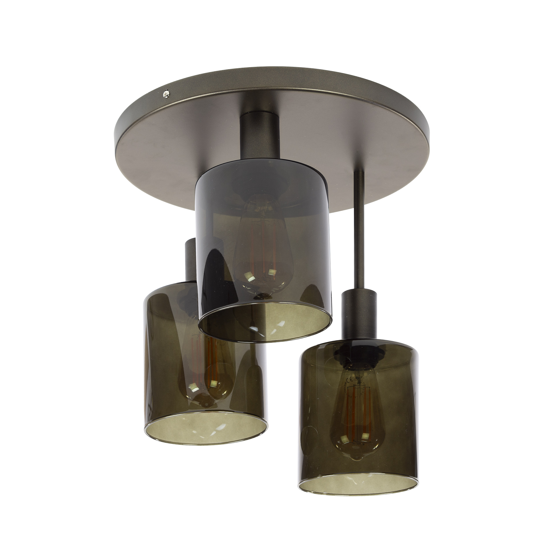 Plafondlamp Sepiora 3-lichts - Sienna bruin - Afbeelding 2