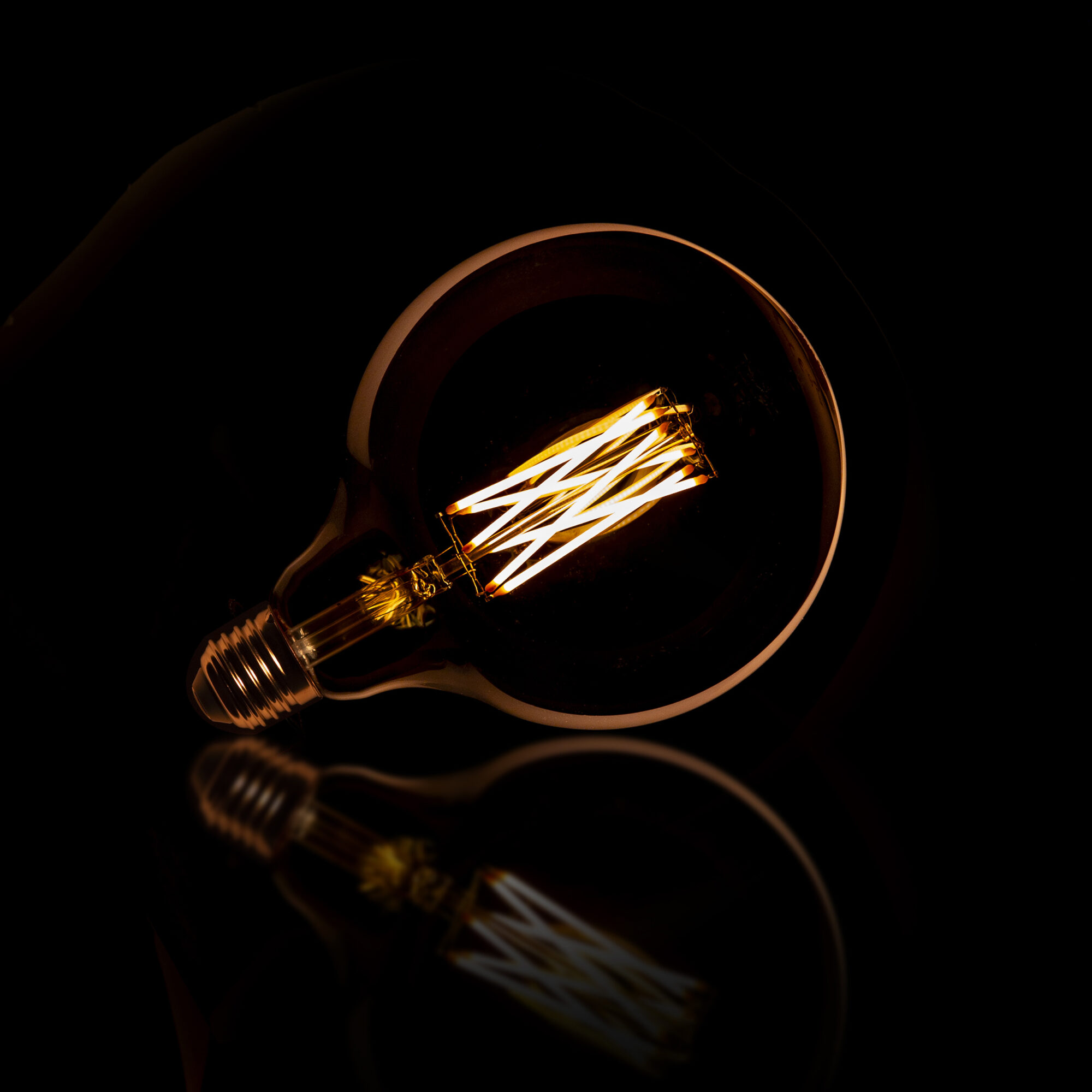 Kooldraadlamp Bol XL Ø12.5cm Amberkleurig dimbaar - Afbeelding 2