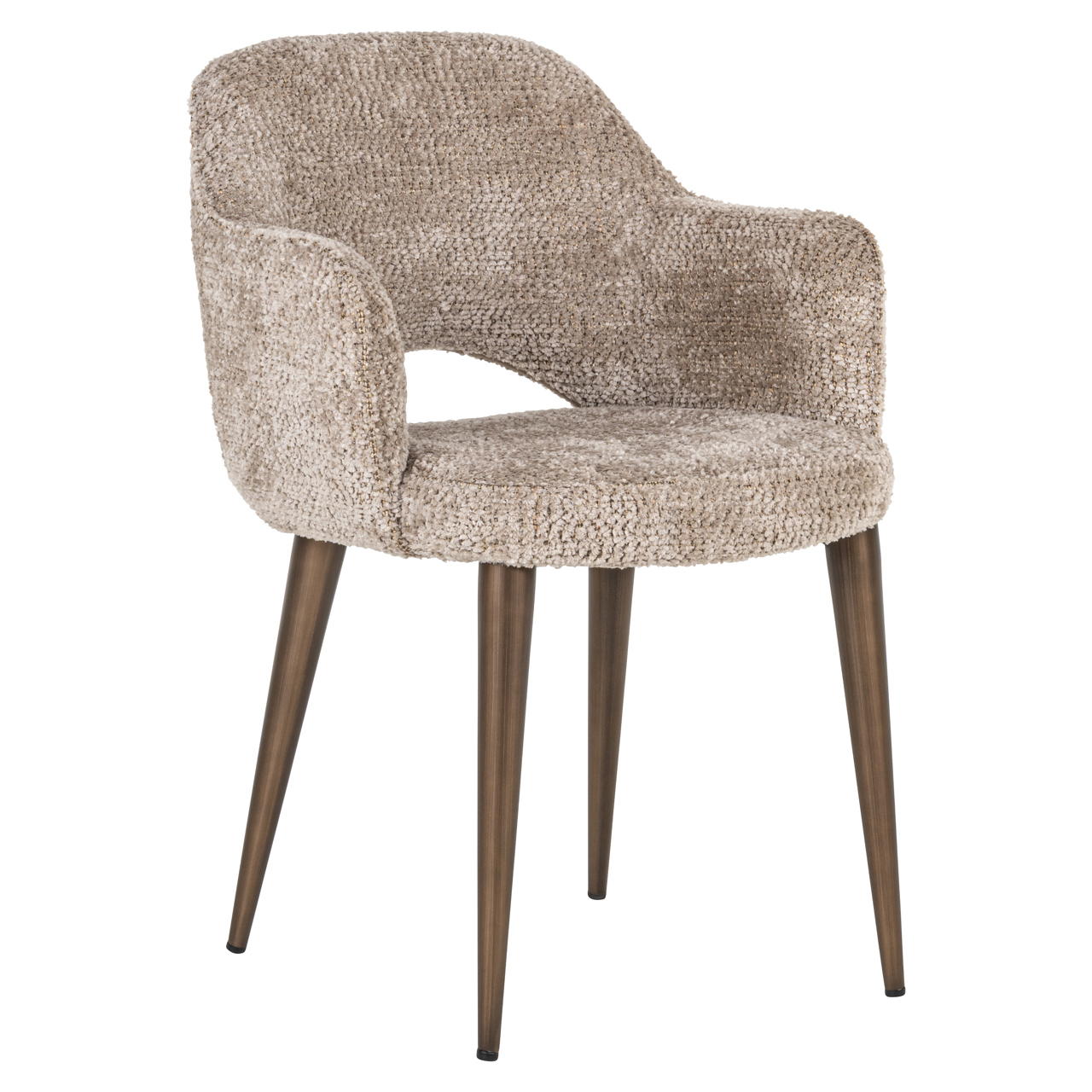Eetkamerstoel Delphina Chenille Naturel - Afbeelding 2
