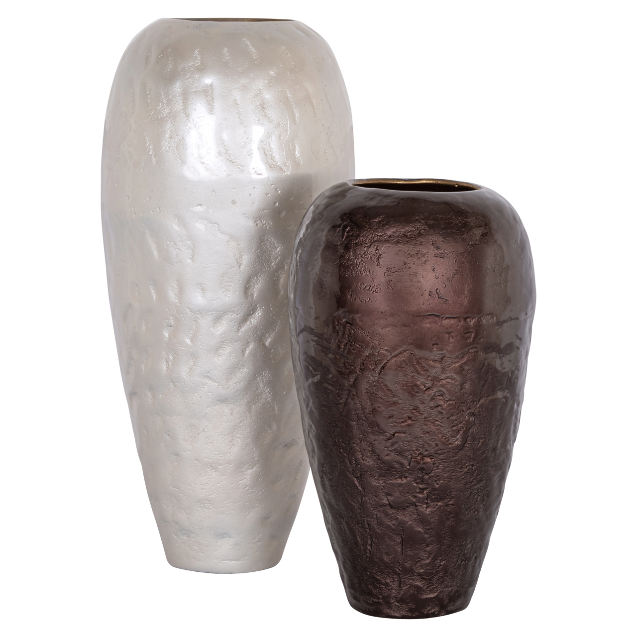 Vaas Jildou 39cm, kleur Wit - Afbeelding 3
