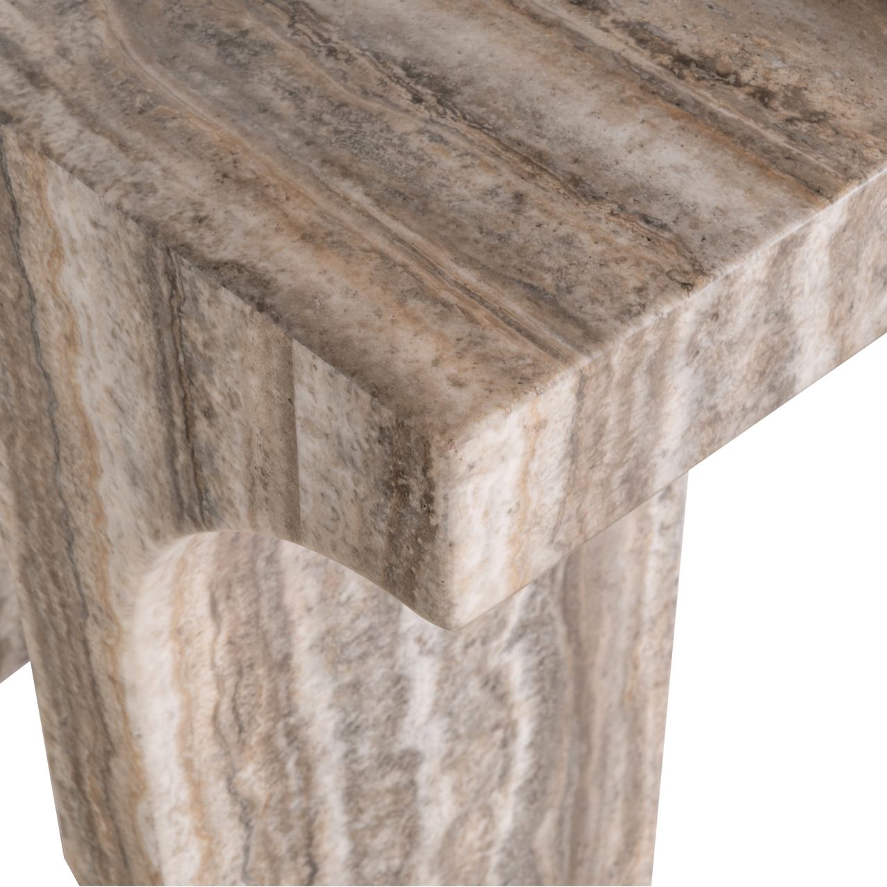 Sidetable Dulce Marmer en travertinlook 140cm - Afbeelding 5