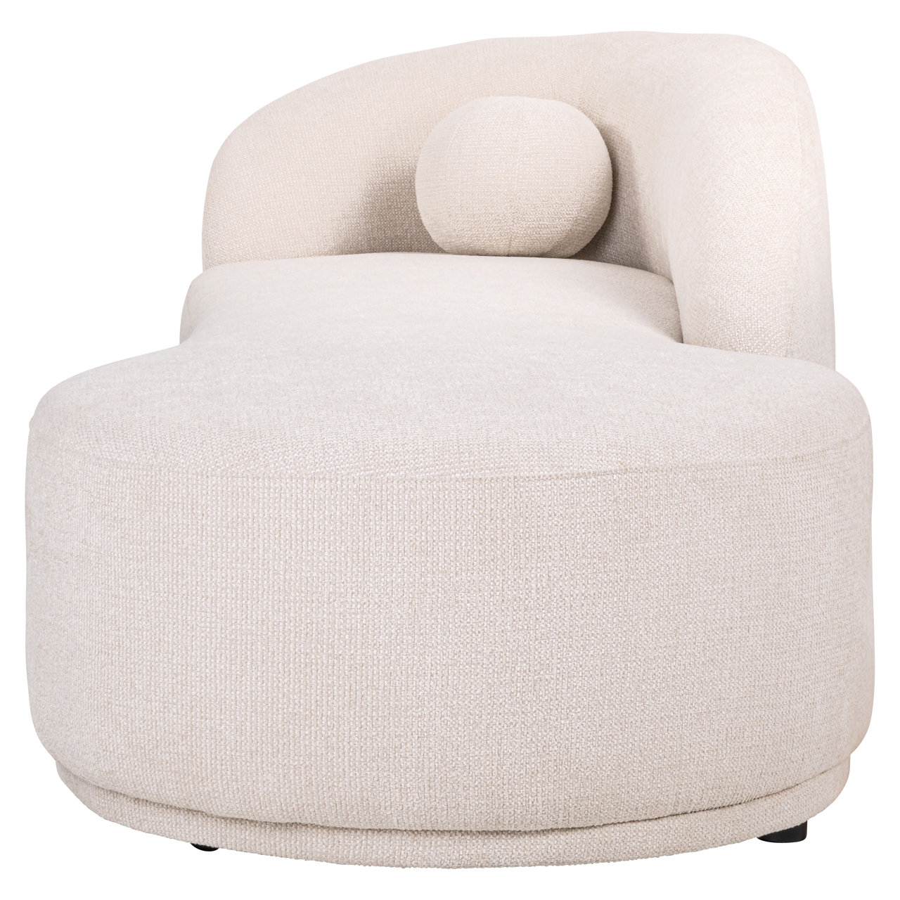 Chaise Longue Emma Geweven stof Crème - Afbeelding 3