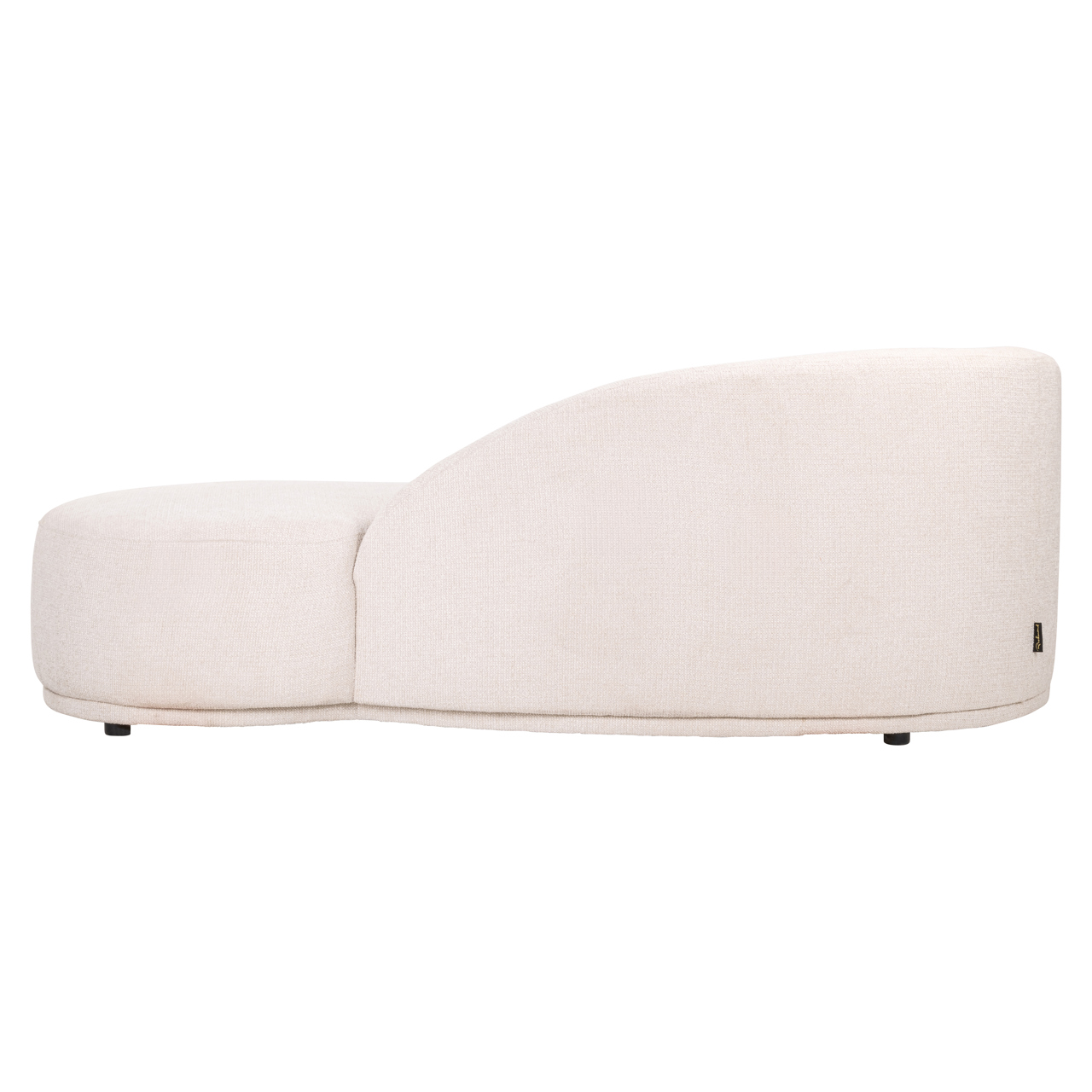 Chaise Longue Emma Geweven stof Crème - Afbeelding 4