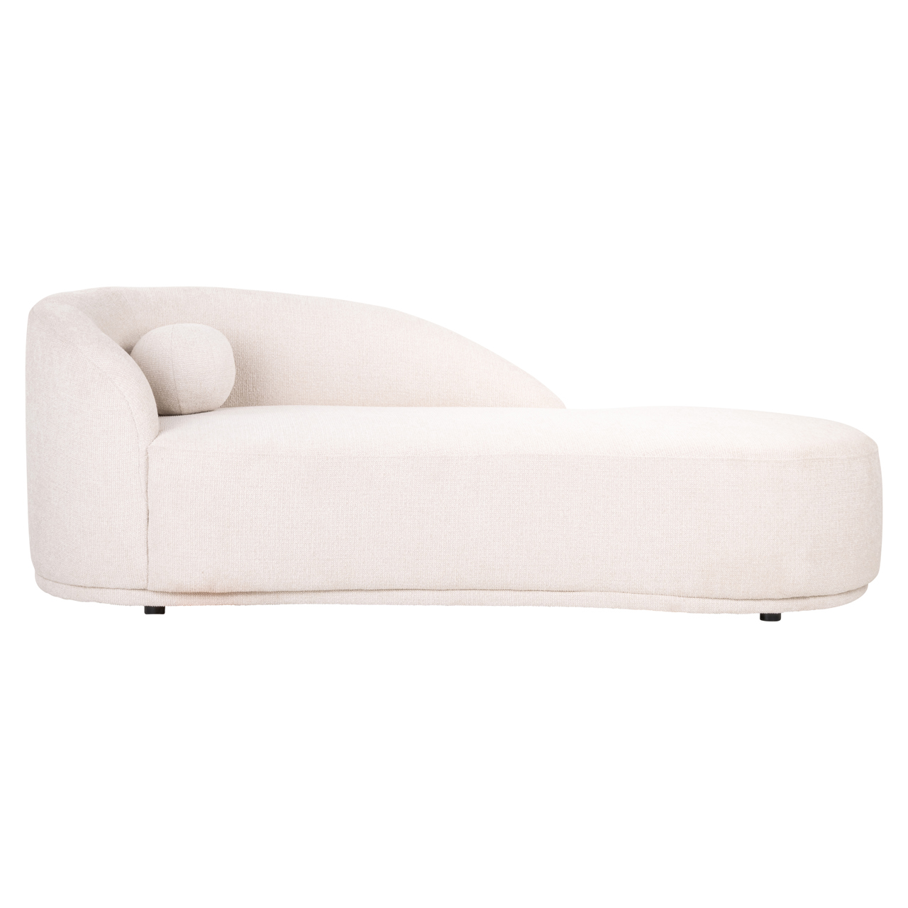 Chaise Longue Emma Geweven stof Crème - Afbeelding 2