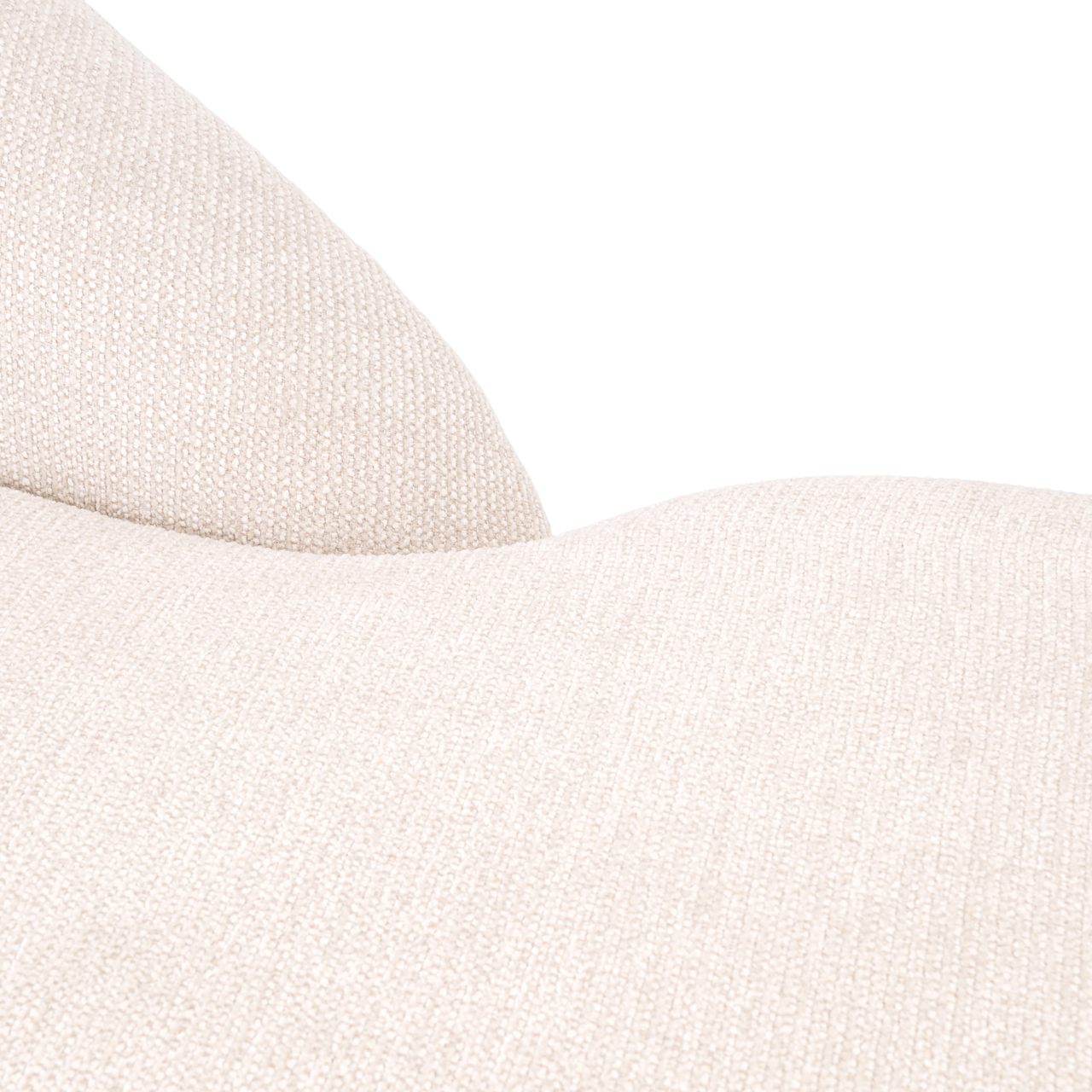 Chaise Longue Emma Geweven stof Crème - Afbeelding 8