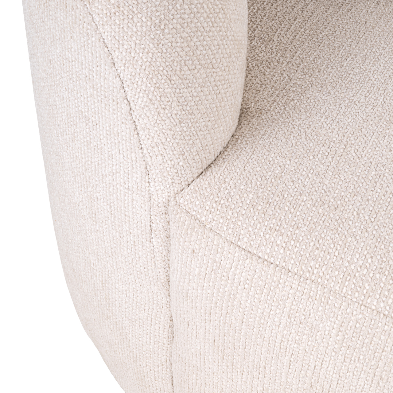 Chaise Longue Emma Geweven stof Crème - Afbeelding 9