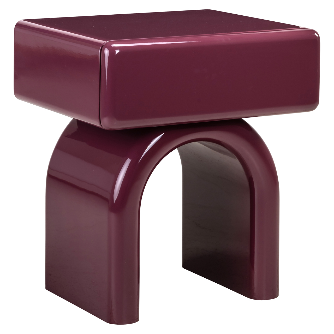 Bijzettafel/Nachtkastje Bennet Met 1 lade -Burgundy
