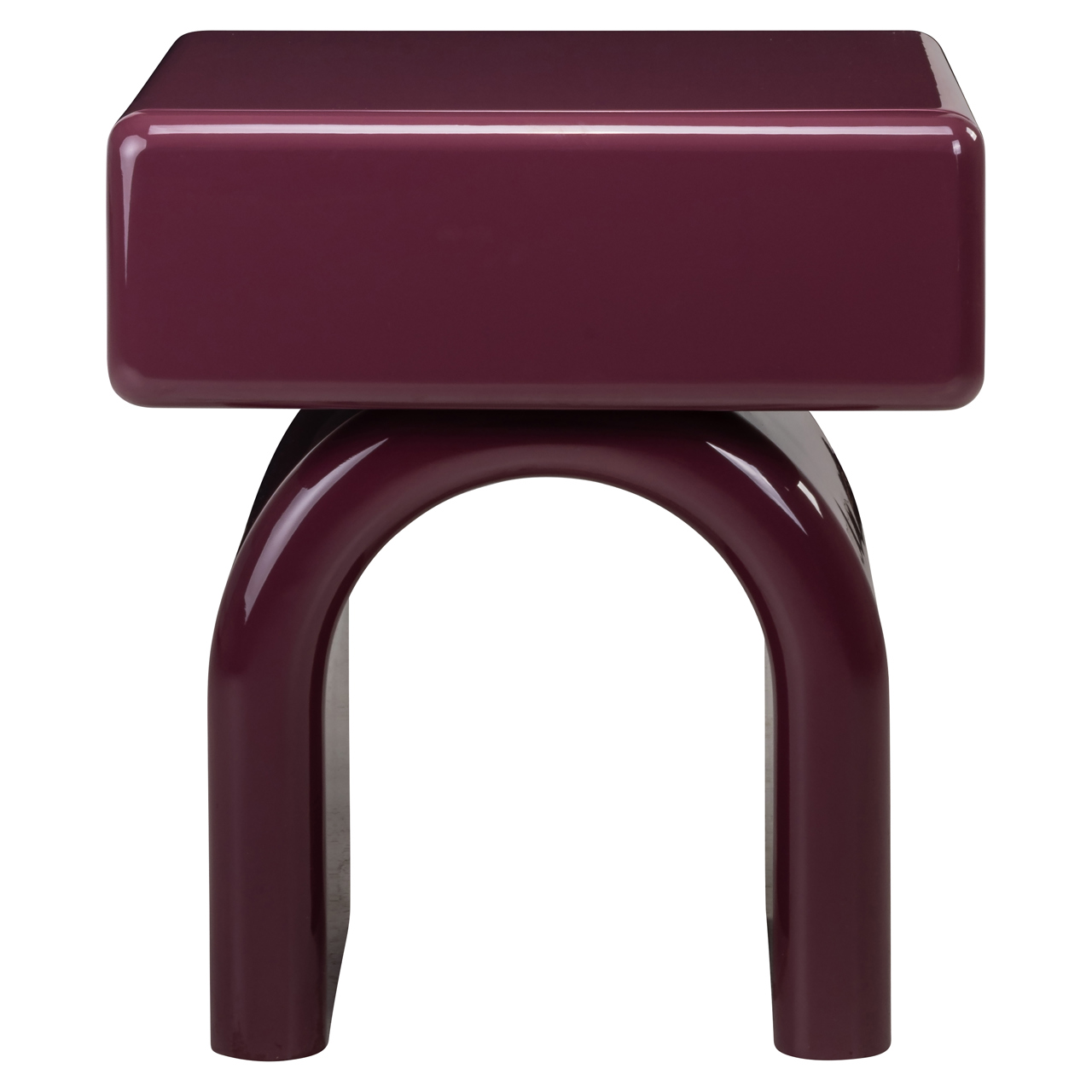 Bijzettafel/Nachtkastje Bennet Met 1 lade -Burgundy - Afbeelding 2