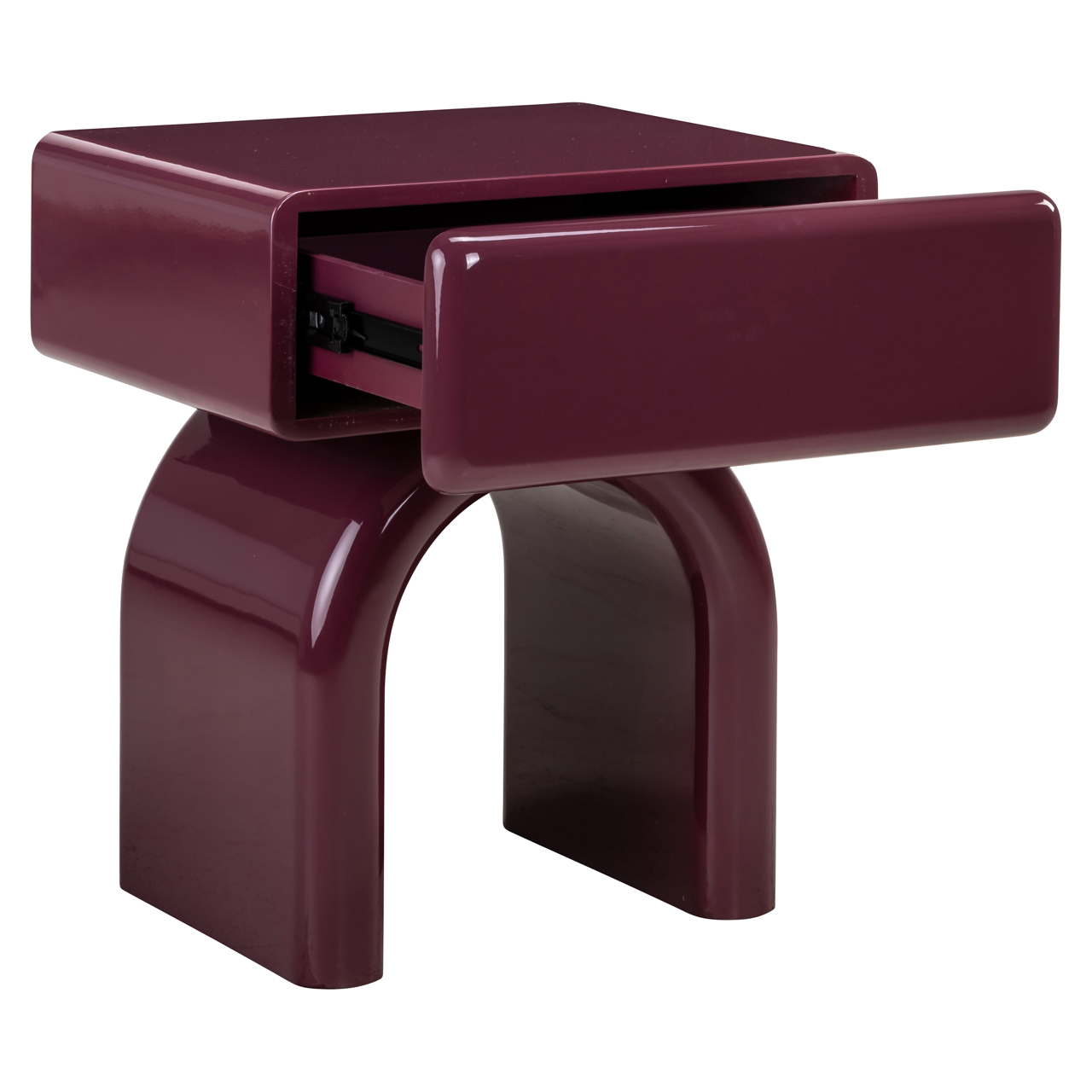 Bijzettafel/Nachtkastje Bennet Met 1 lade -Burgundy - Afbeelding 4