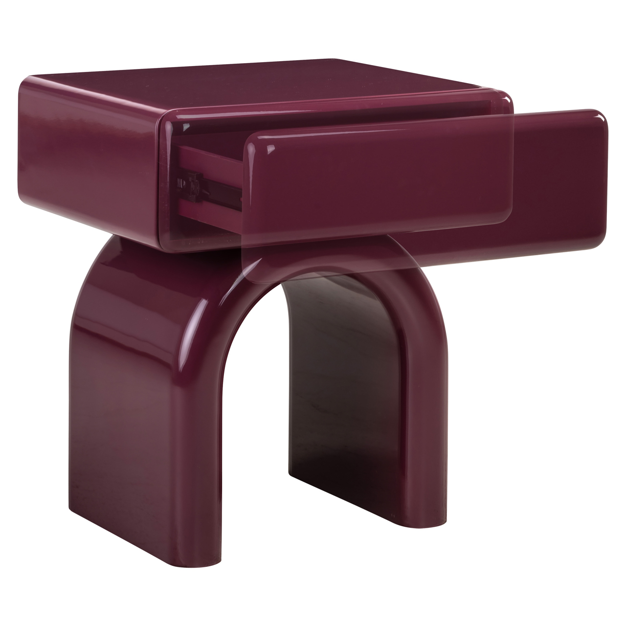 Bijzettafel/Nachtkastje Bennet Met 1 lade -Burgundy - Afbeelding 5