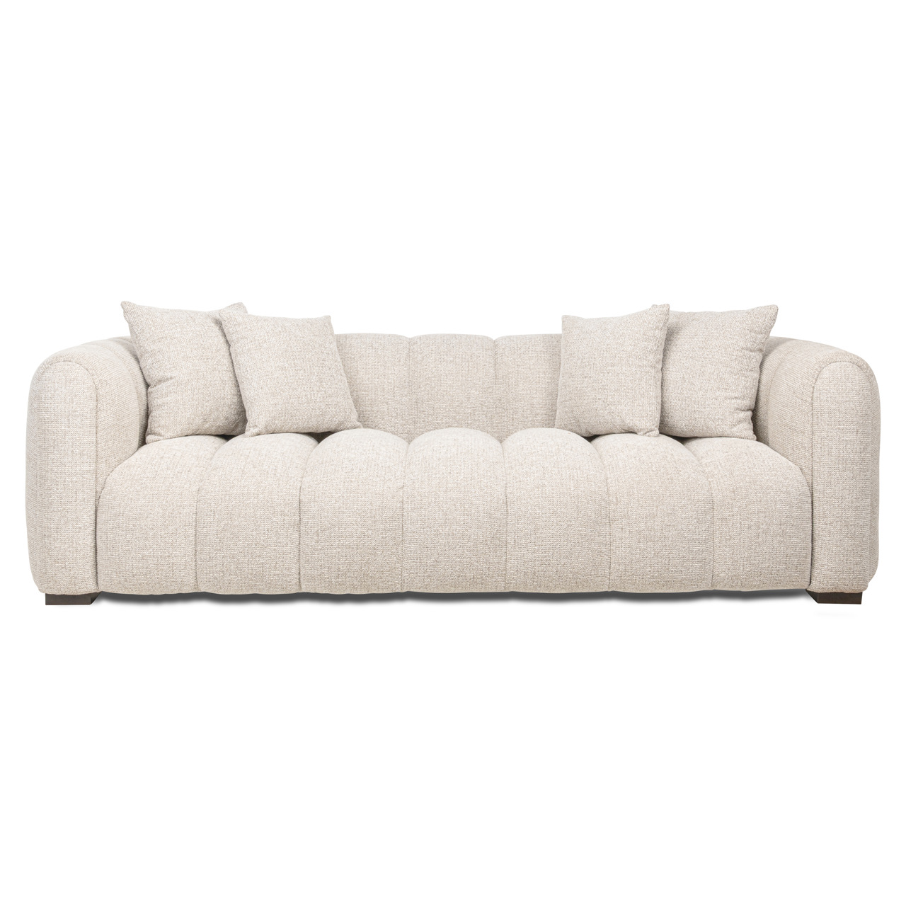 3-zits Bank Novaro Geweven stof 236cm Naturel - Afbeelding 2