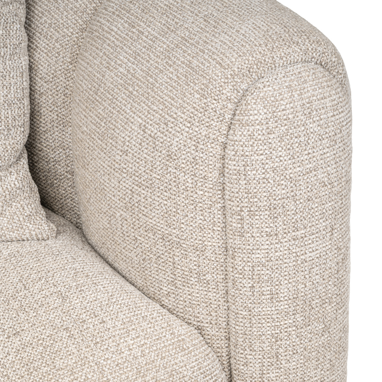 3-zits Bank Novaro Geweven stof 236cm Naturel - Afbeelding 6