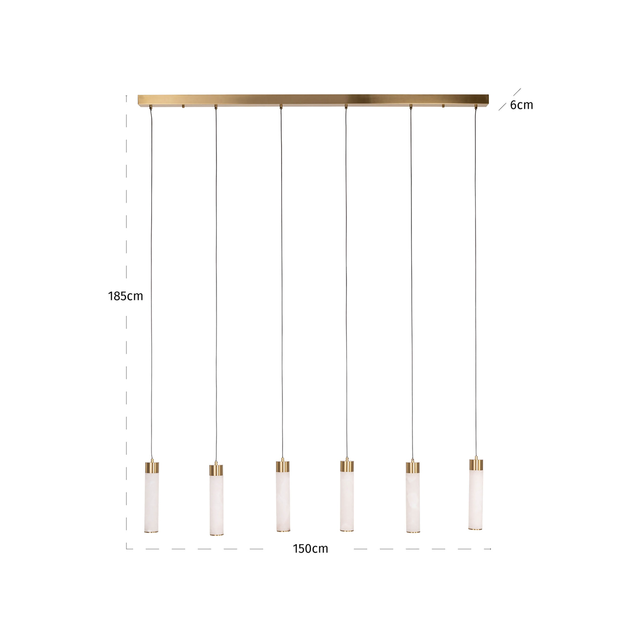 Hanglamp Elaris Albast 6-lamps - Afbeelding 8
