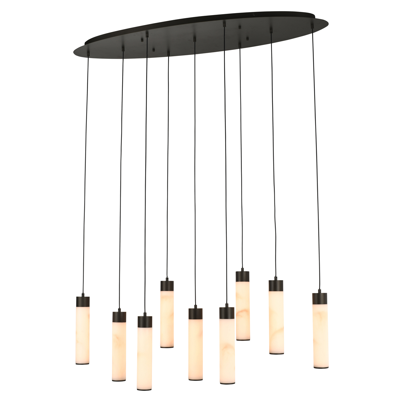 Hanglamp Chavine 9-lamps, kleur bronze