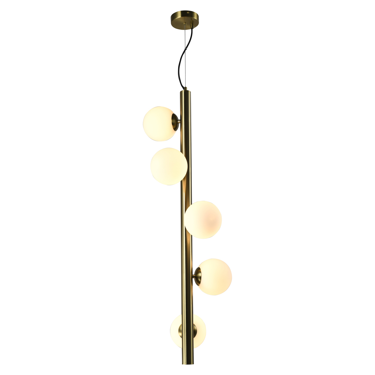 Hanglamp Elorie Brass Antique 5-lamps