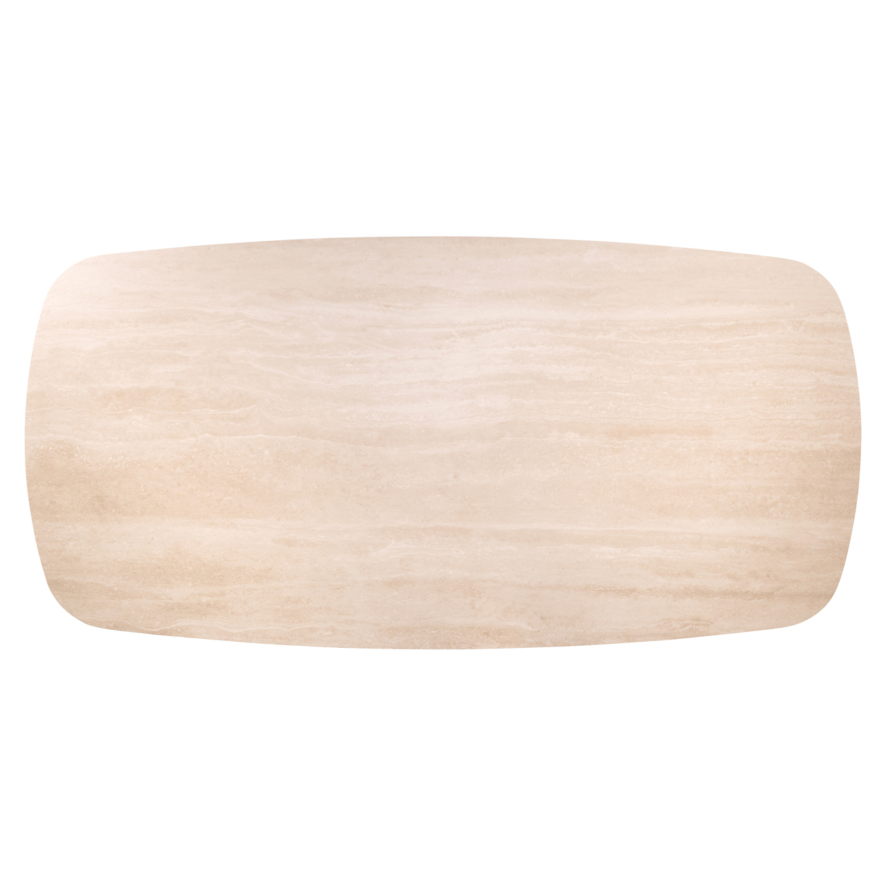 Deens Ovale Eettafel Ritz Travertin en Eiken - Bruin 200cm - Afbeelding 4