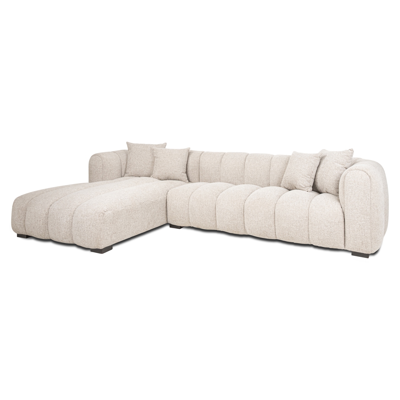 Loungebank Novaro Geweven stof 305cm Naturel (links)