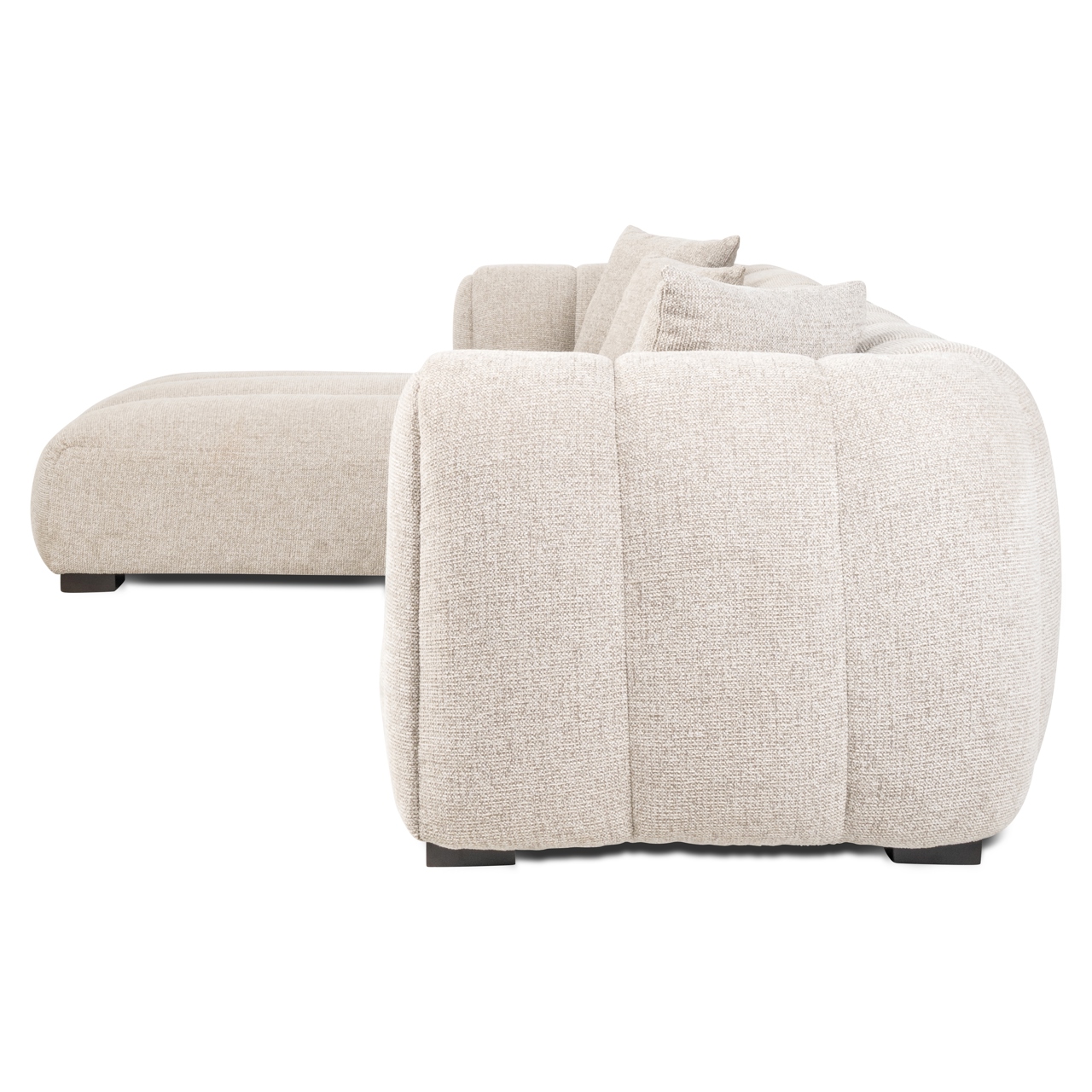 Loungebank Novaro Geweven stof 305cm Naturel (links) - Afbeelding 8