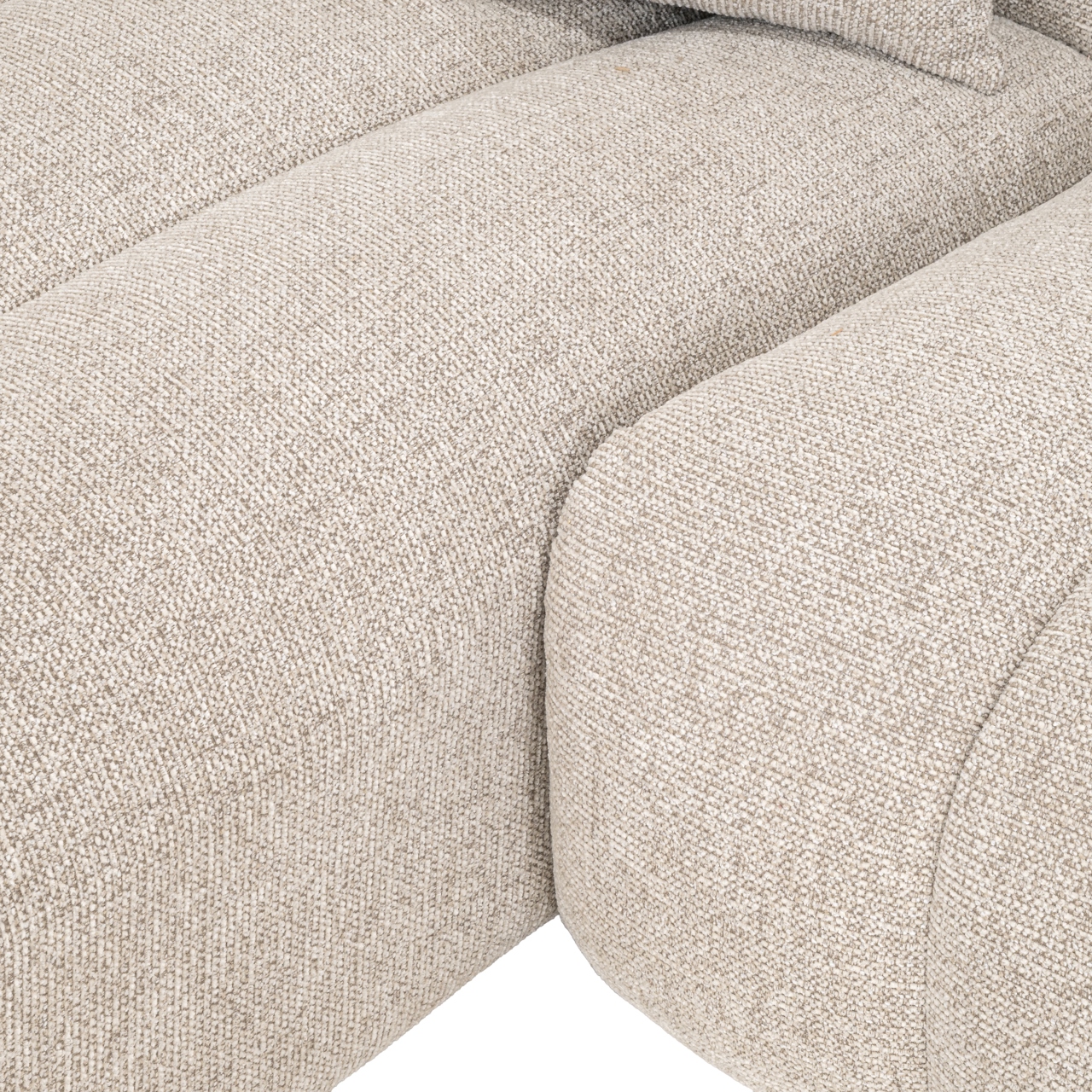 Loungebank Novaro Geweven stof 305cm Naturel (links) - Afbeelding 6