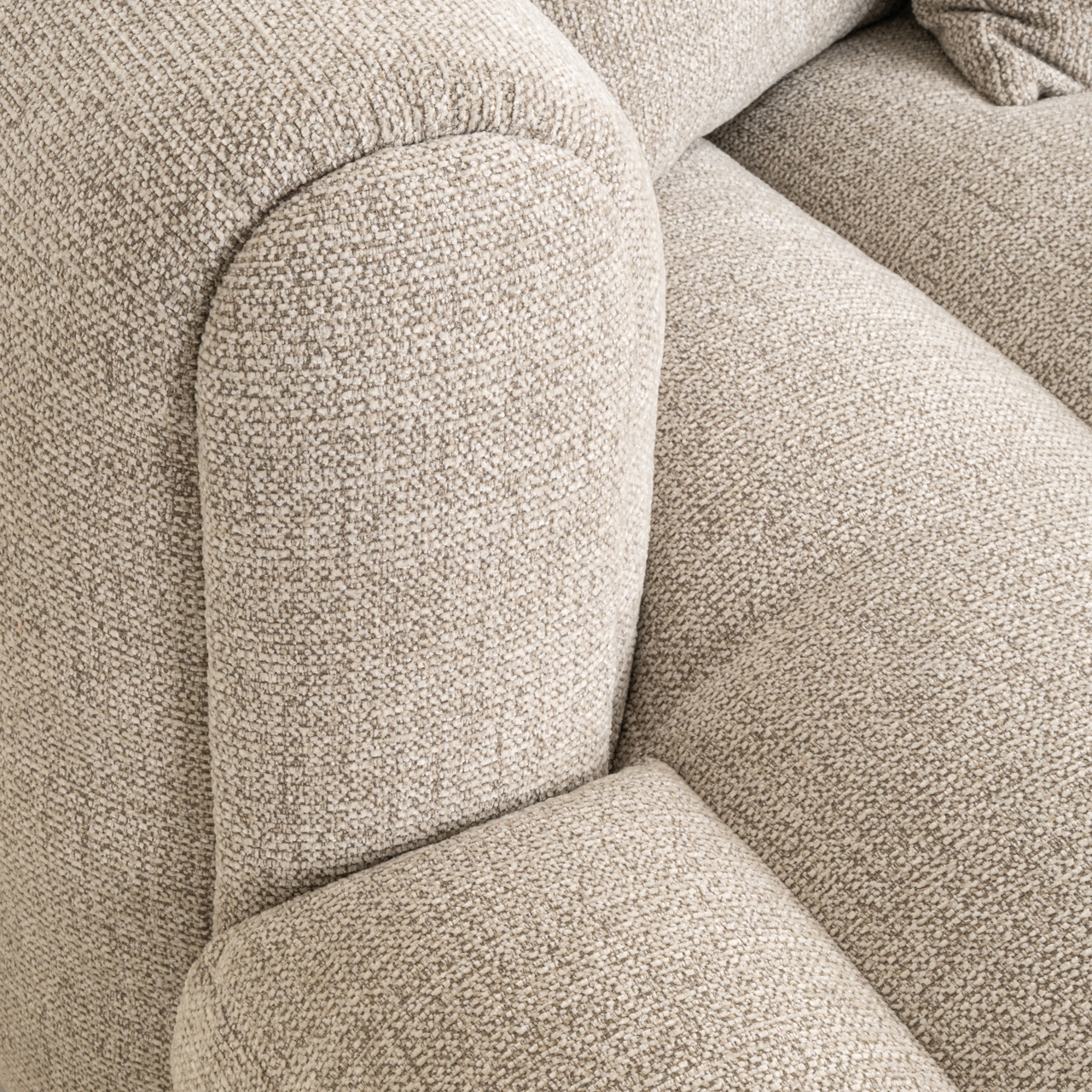 Loungebank Novaro Geweven stof 305cm Naturel (links) - Afbeelding 5