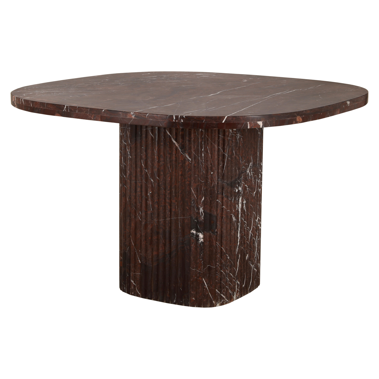 Vierkante Eettafel Orchid Marmer - burgundy 120cm
