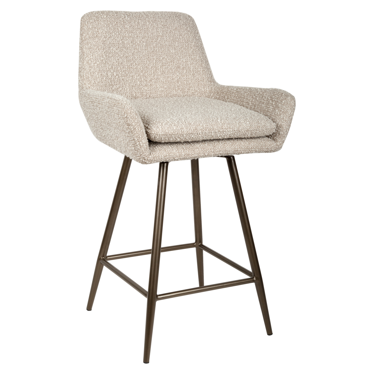 Draaibare Barstoel Linsey Naturel- (zithoogte 68cm ) - Afbeelding 2