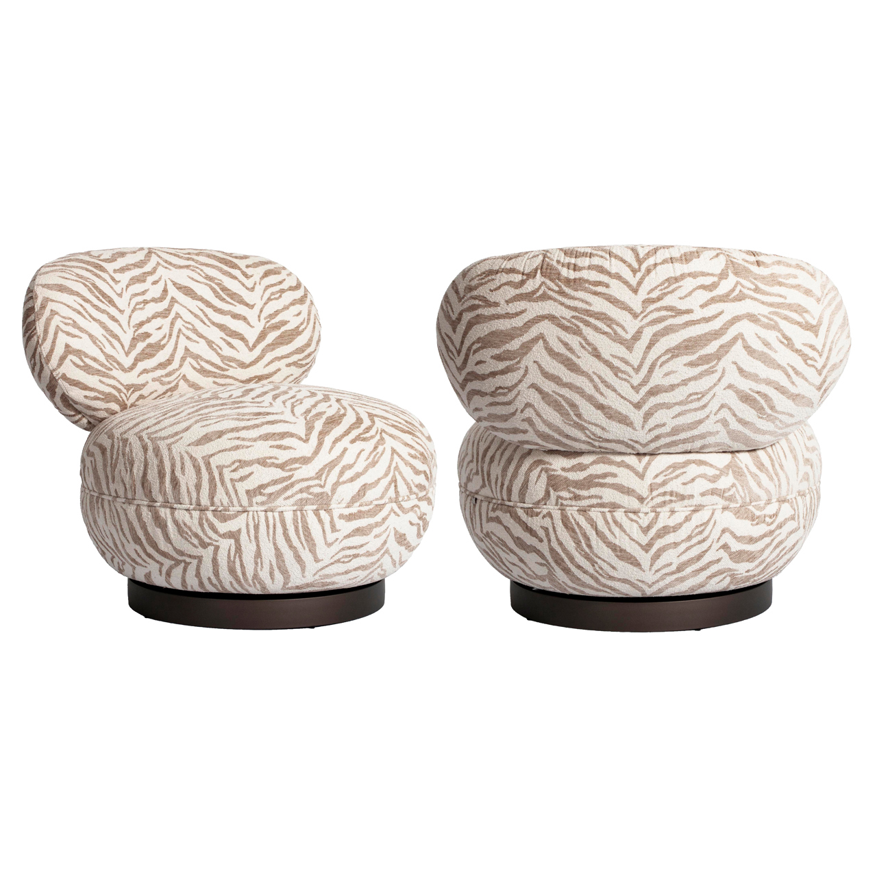 Draaibare Fauteuil Jace - - Beige Tiger