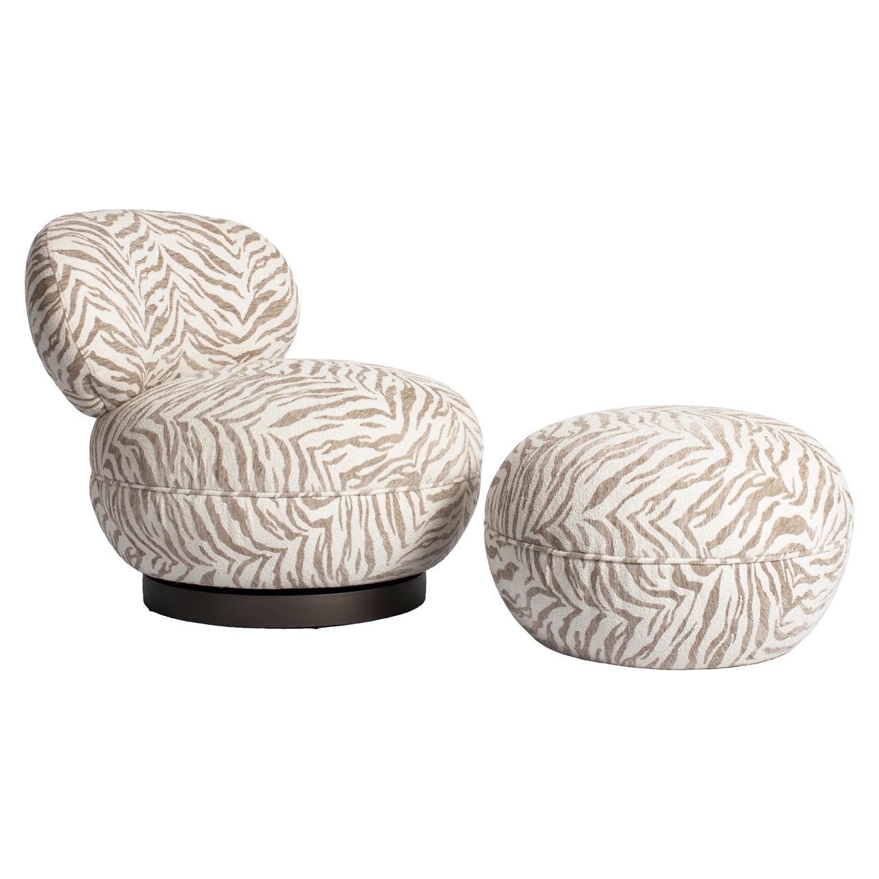 Draaibare Fauteuil Jace - - Beige Tiger - Afbeelding 6
