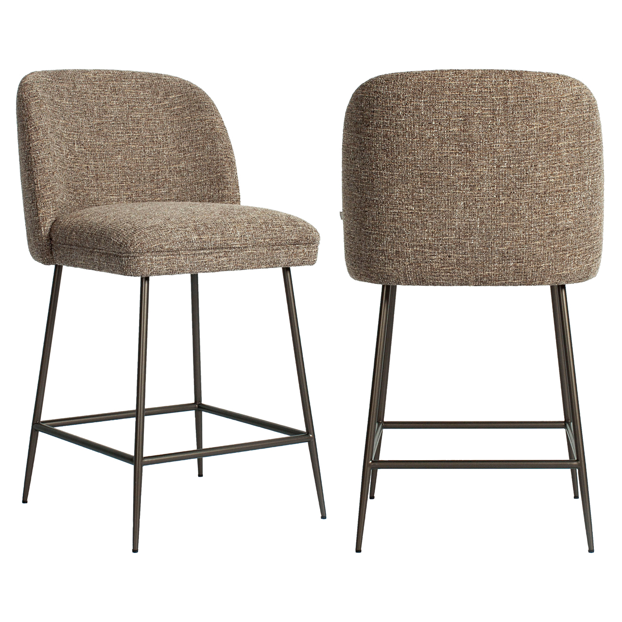 Barstoel Pullitzer - - Bruin Tweed (zitte 69cm )