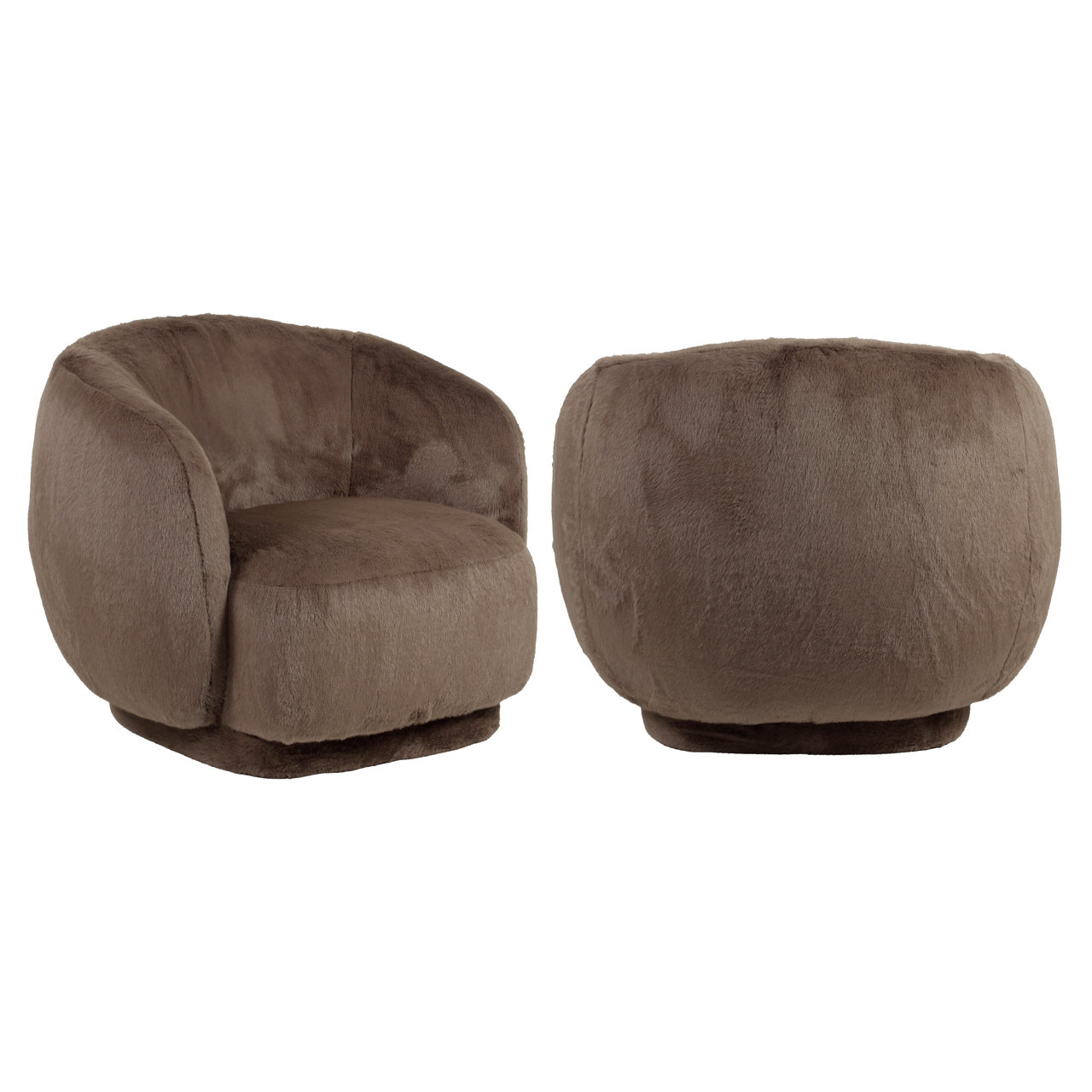 Draaibare Fauteuil Negreslo - - Bruin fluffy