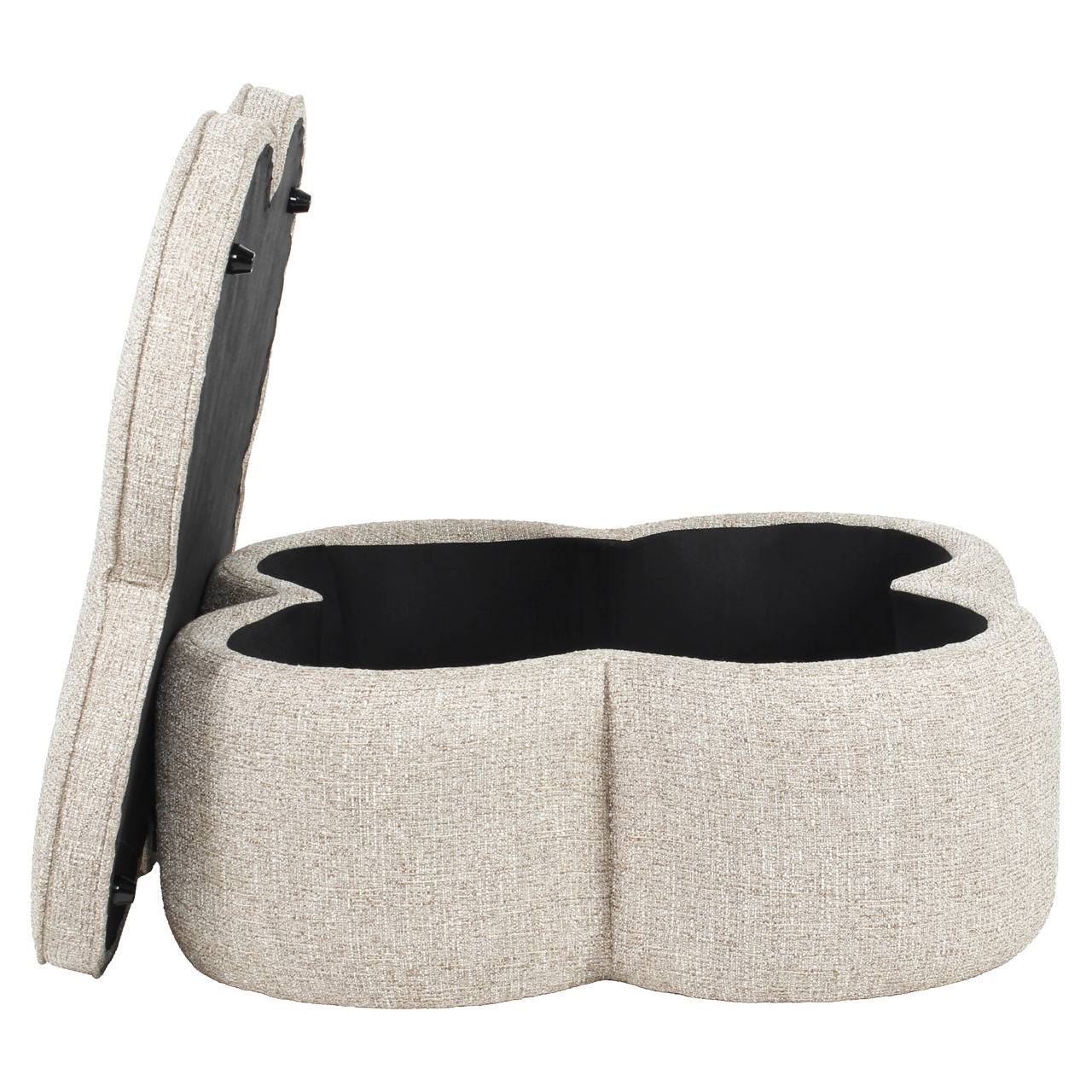 Poef Corbeau met opslag - Sand (43 cm ) - Afbeelding 3