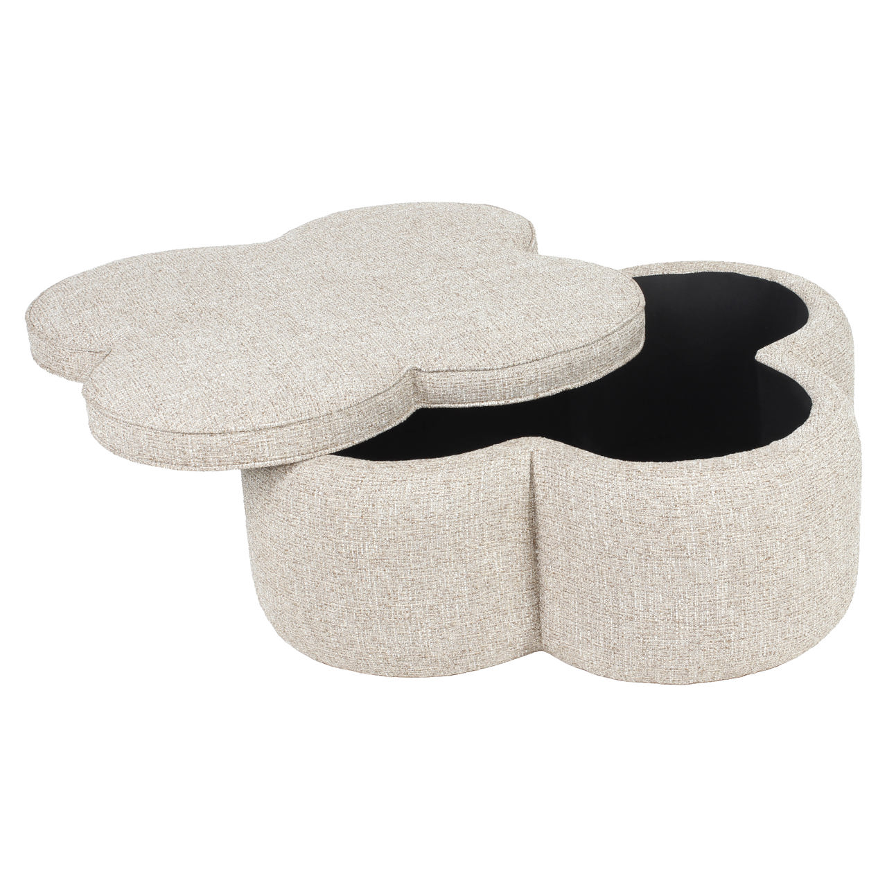 Poef Corbeau met opslag - Sand (43 cm ) - Afbeelding 4