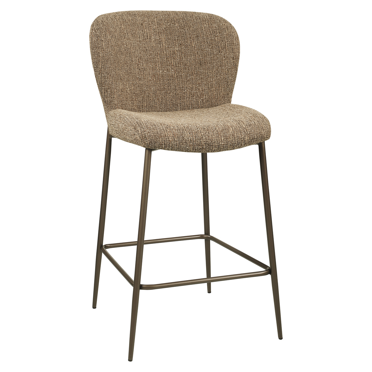 Barstoel Odarby - Bruin tweed (zitte 67 cm ) - Afbeelding 2